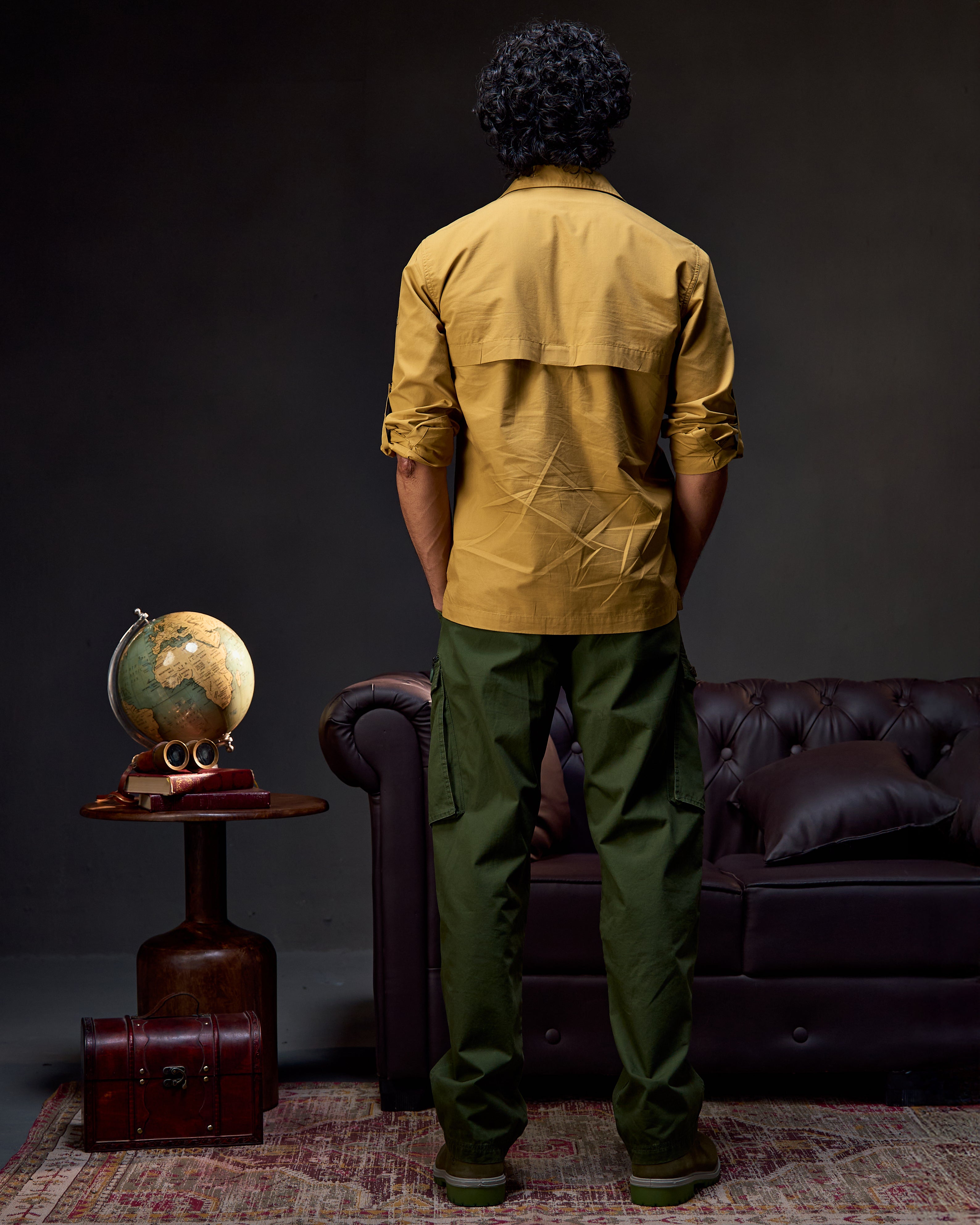Panthera Air Vent - Men's Safari Shirt in Jungle Khaki