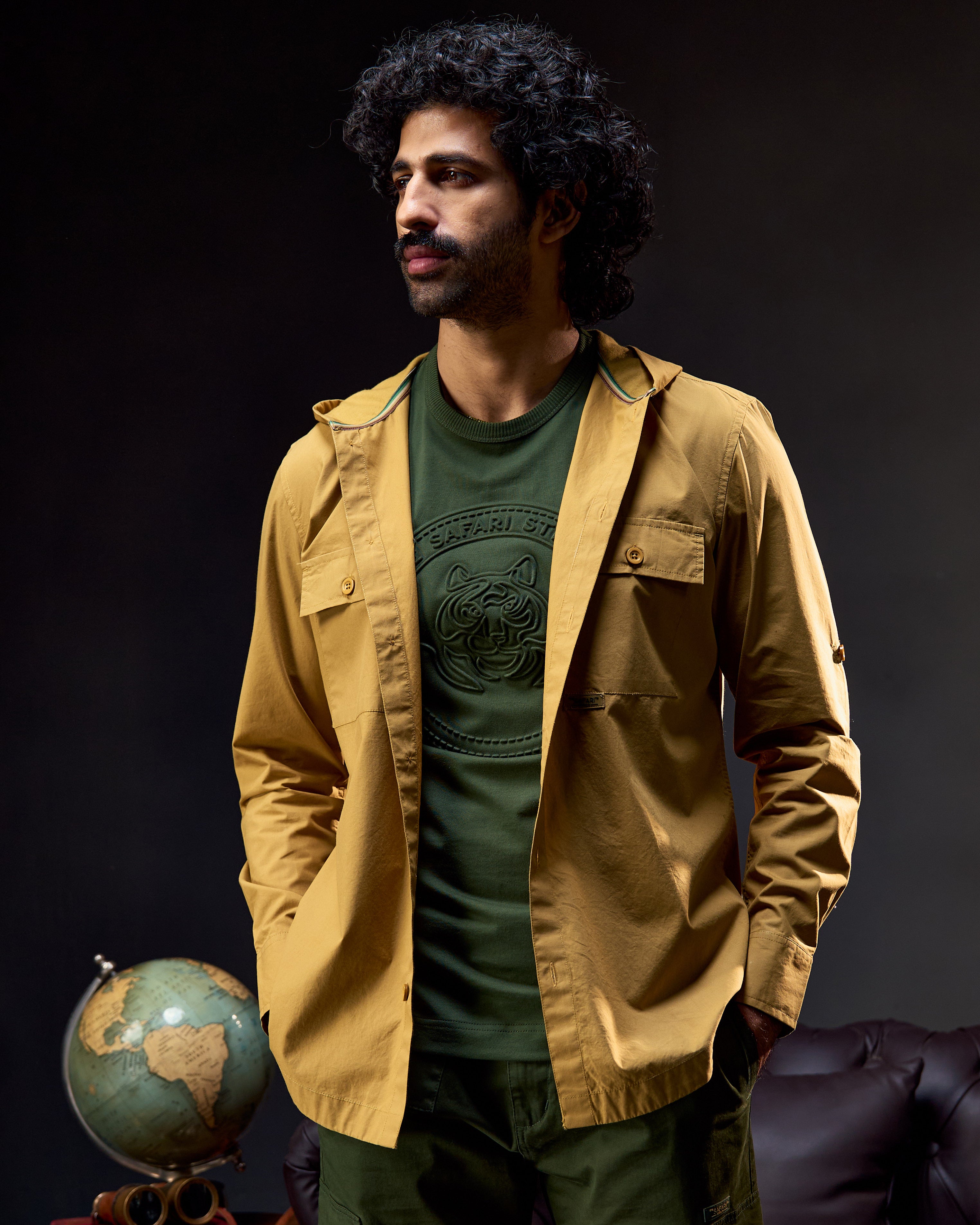 Panthera Shade - Men's Safari Overshirt in Jungle Khaki