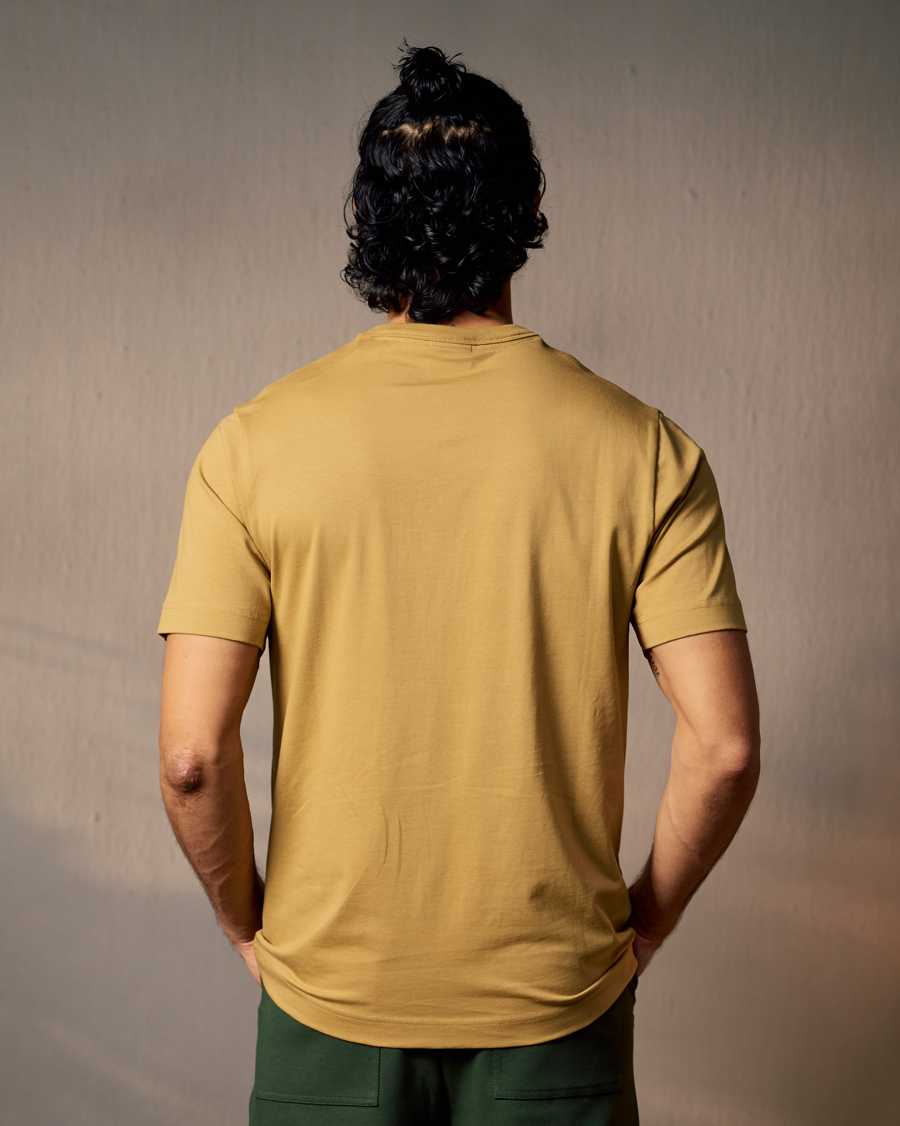 Tiger Crest - Men's Safari Tee in Jungle Khaki