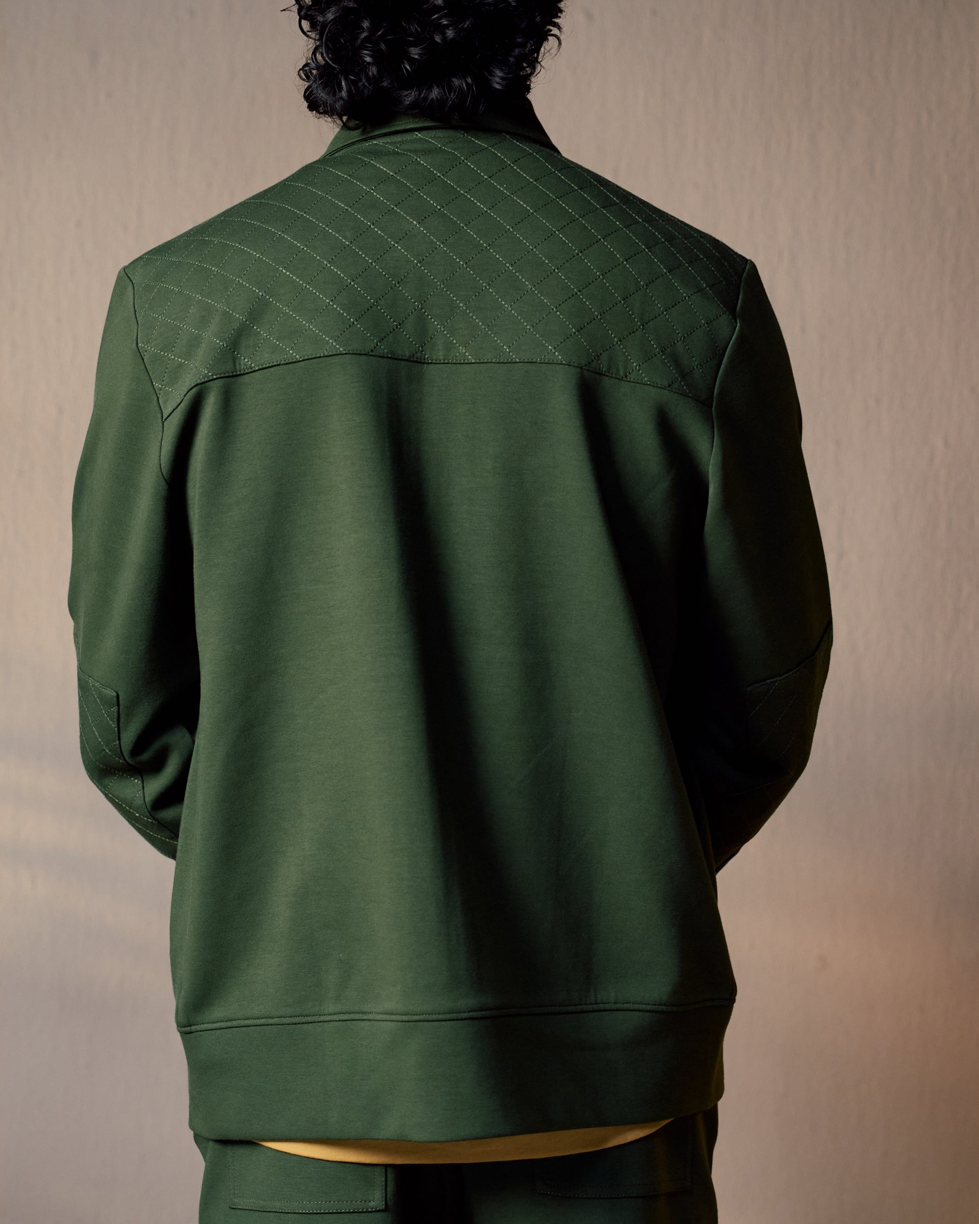 Forest Trail Quilted - Men's Zipper in Kombu Green