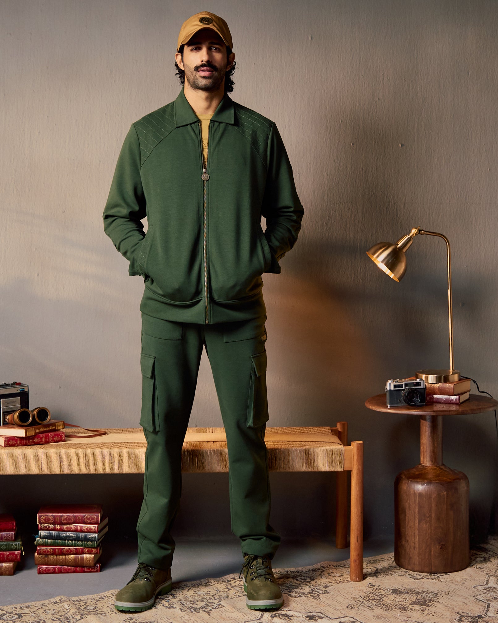 Forest Trail Quilted - Men's Zipper in Kombu Green
