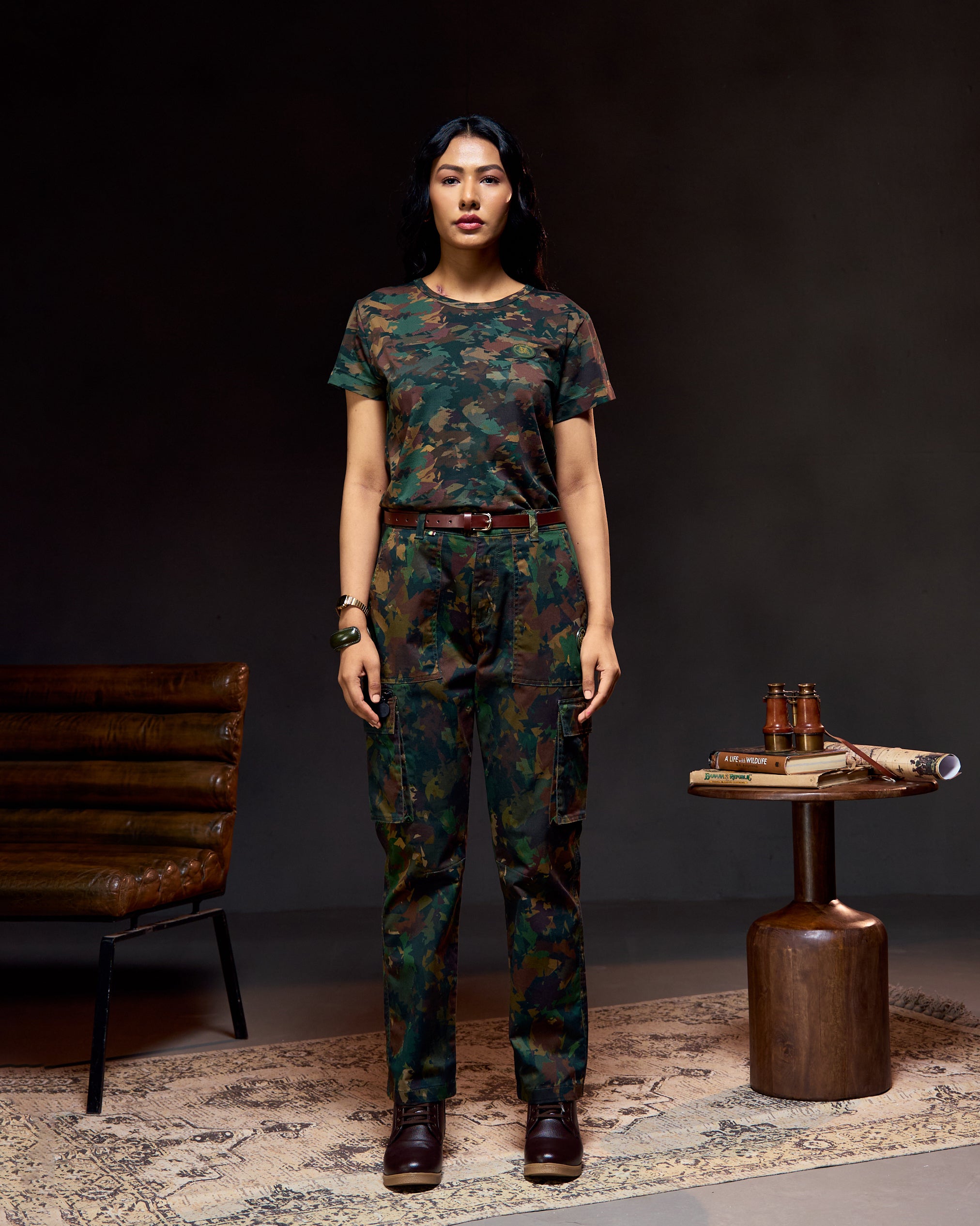 Hidden Tiger - Women's Safari Tee in Camo