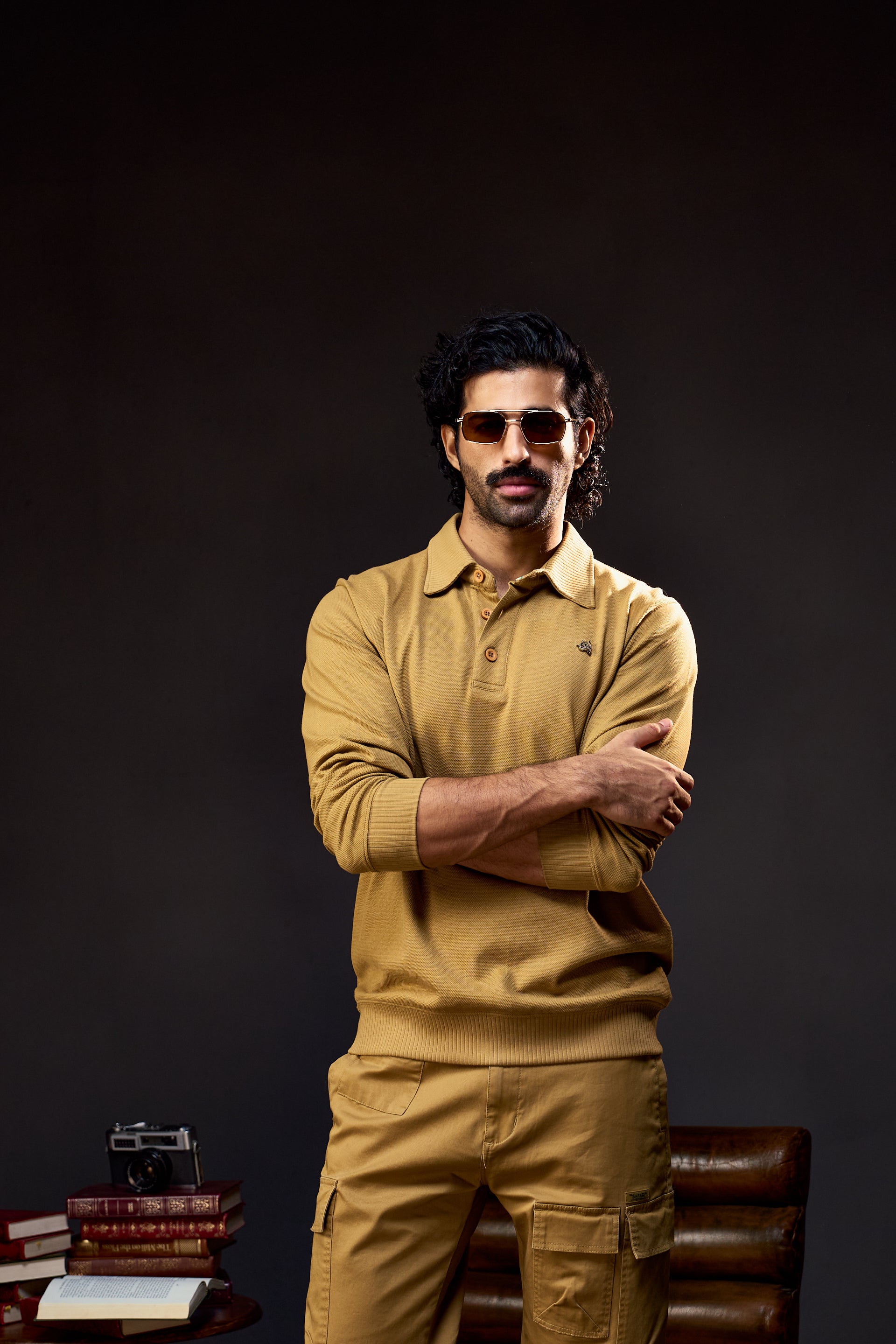 All Season Ranger - Full sleeves Men's Polo in Jungle Khaki