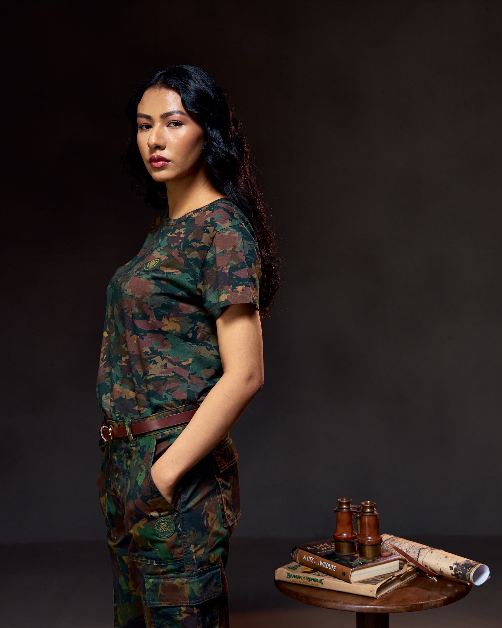 Hidden Tiger - Women's Safari Tee in Camo