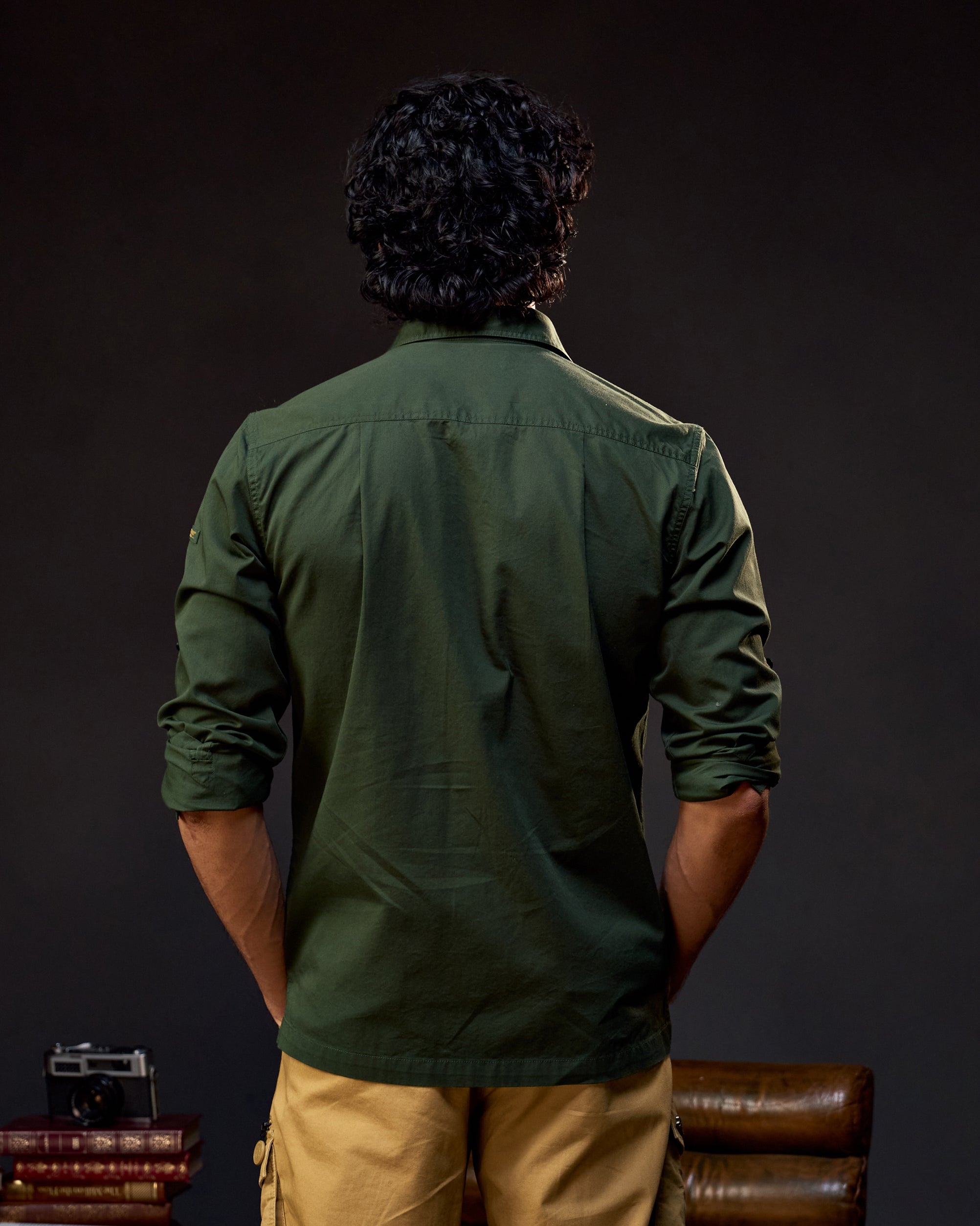 Panthera Core - Men's Safari Shirt in Kombu Green