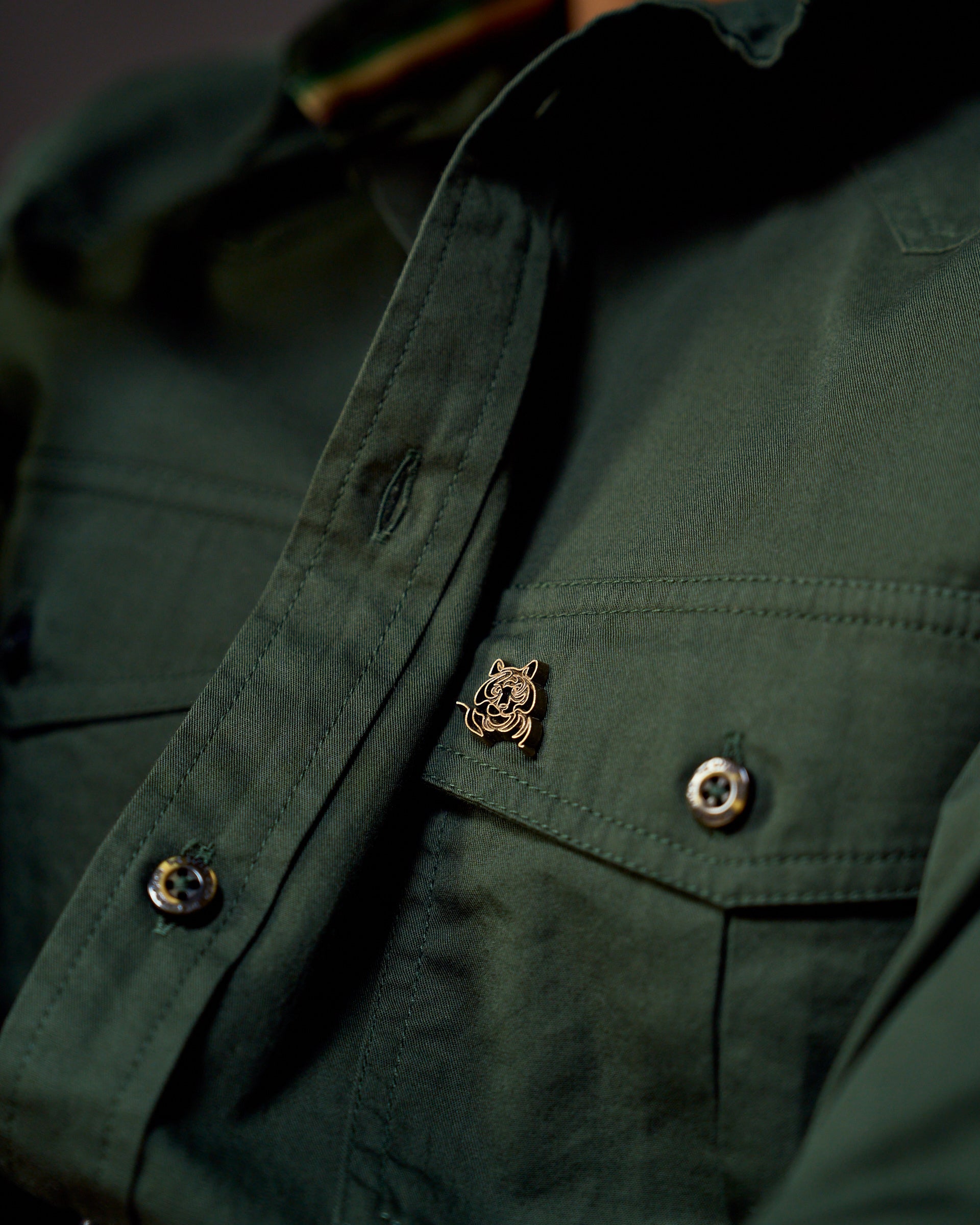 Panthera Core - Men's Safari Shirt in Kombu Green