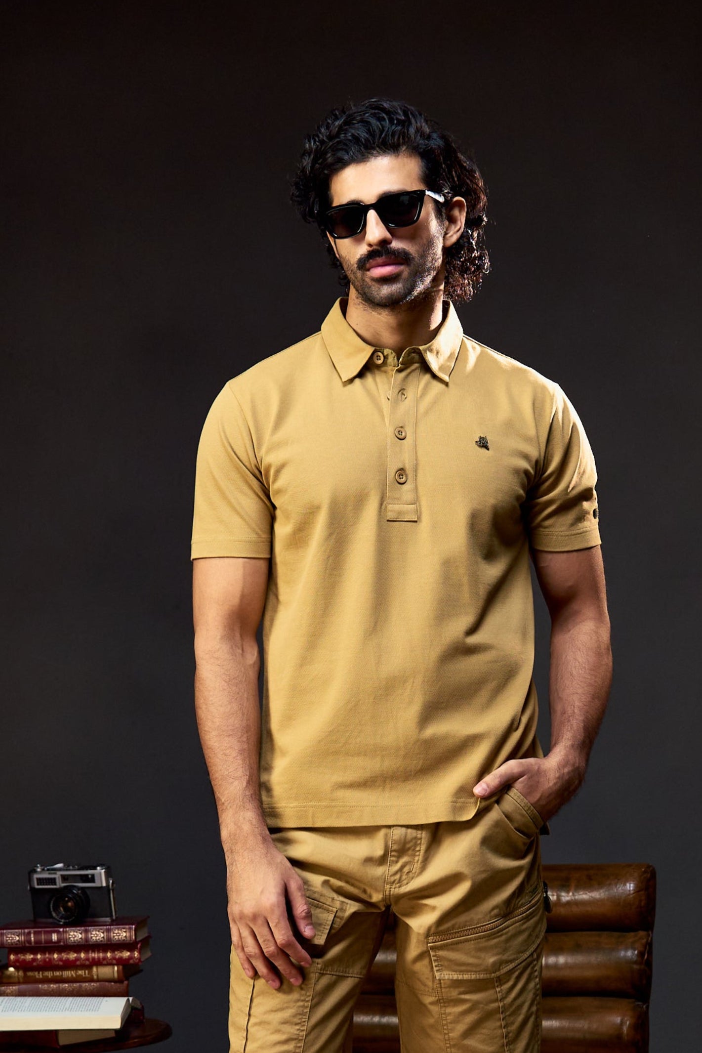 The Ranger - Men's Polo in Jungle Khaki