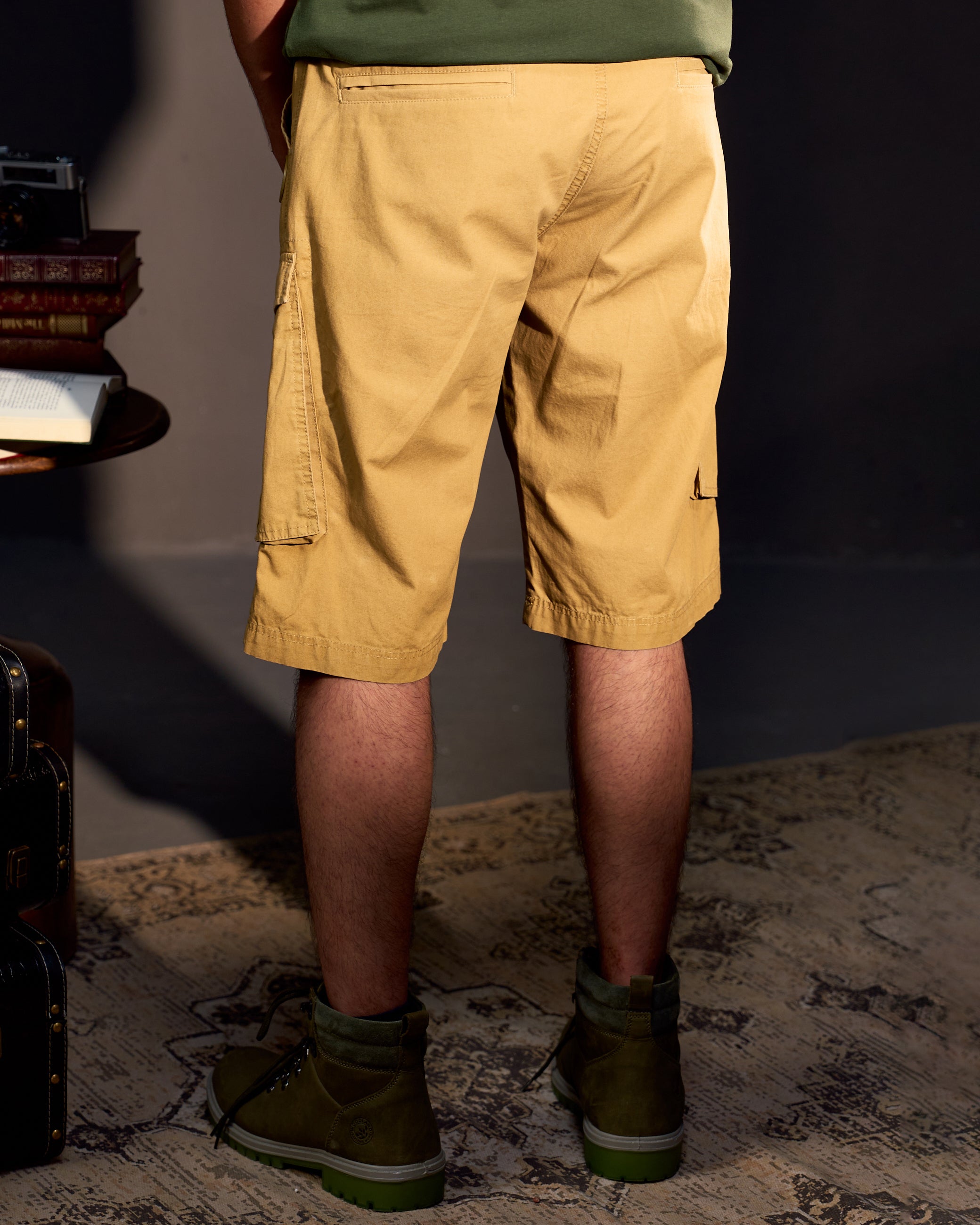 The Explorer Utility - Men's Cargo Shorts in Jungle Khaki