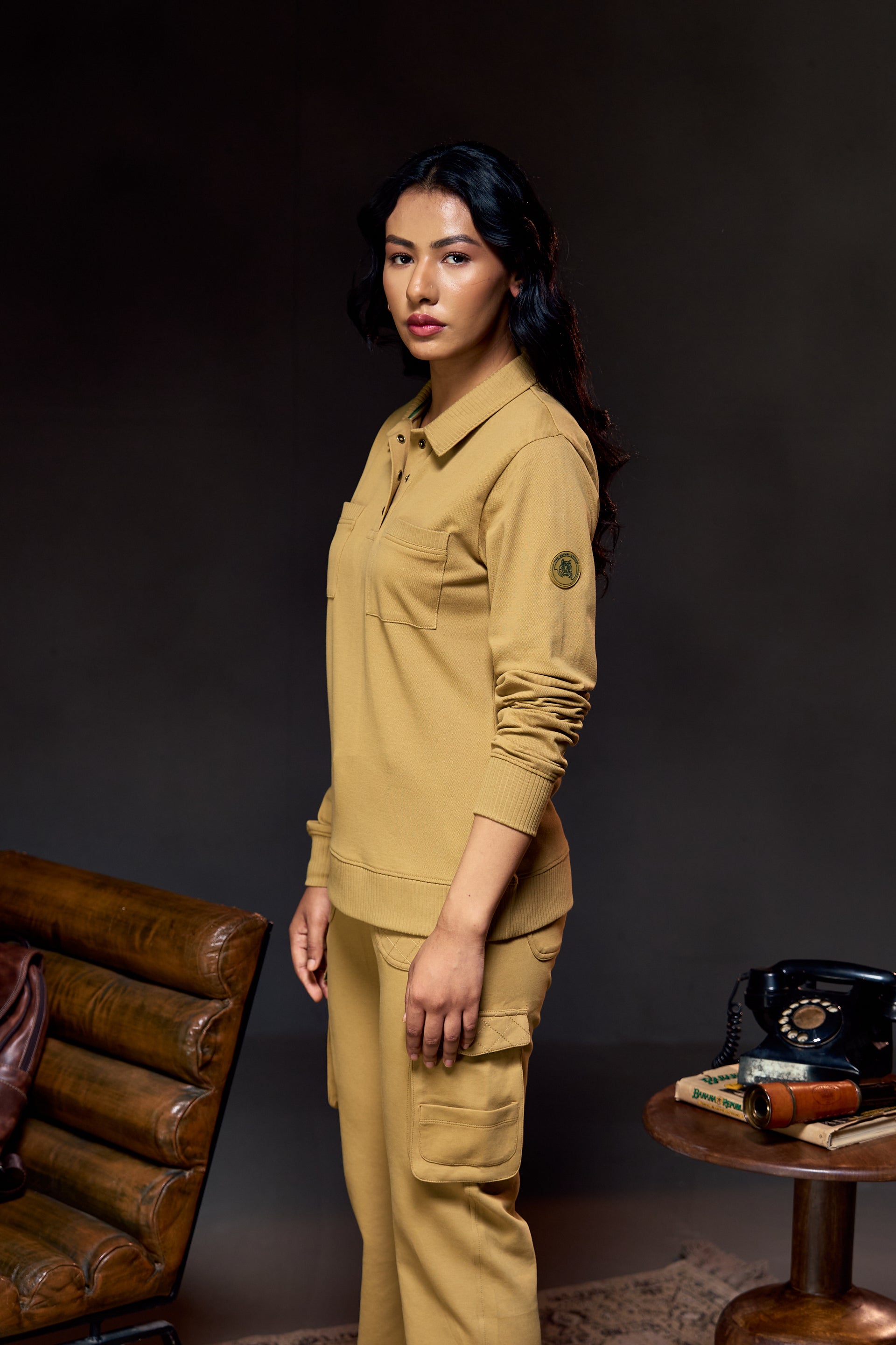 All Season Ranger - Full Sleeves Women's Polo in Jungle Khaki