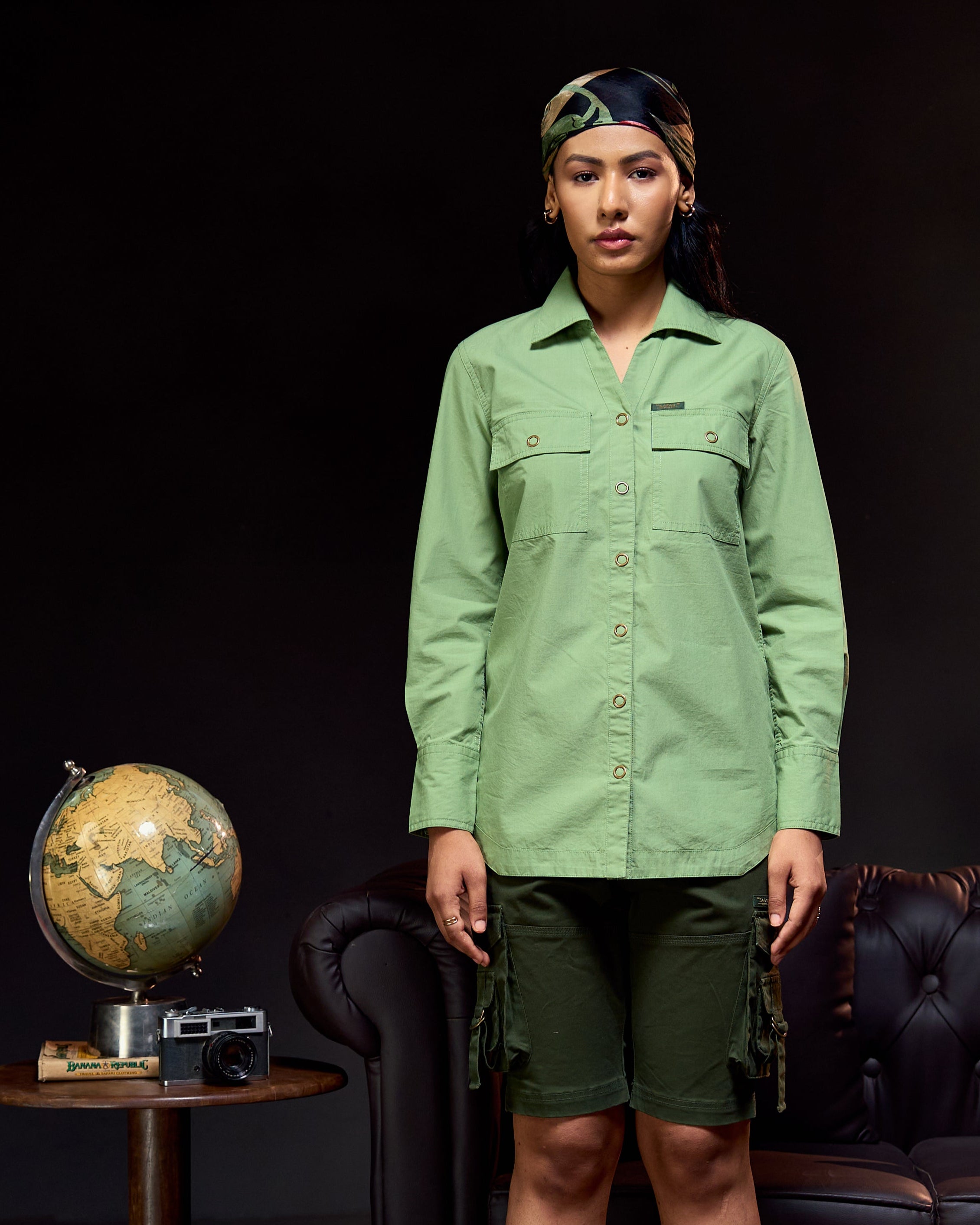 Panthera Ease - Women's Safari Overshirt in Sal Green