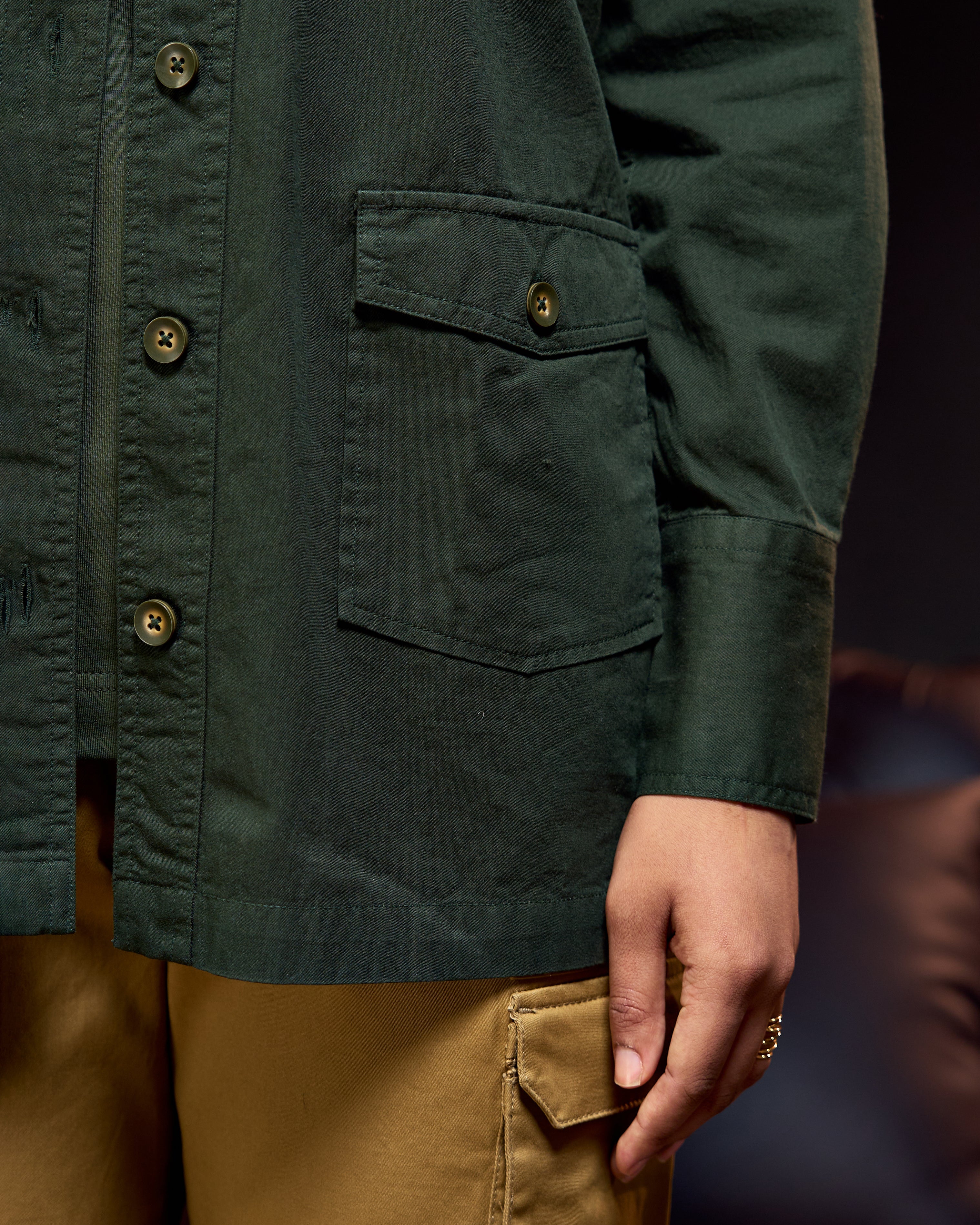 Panthera - Women's Shacket in Kombu Green
