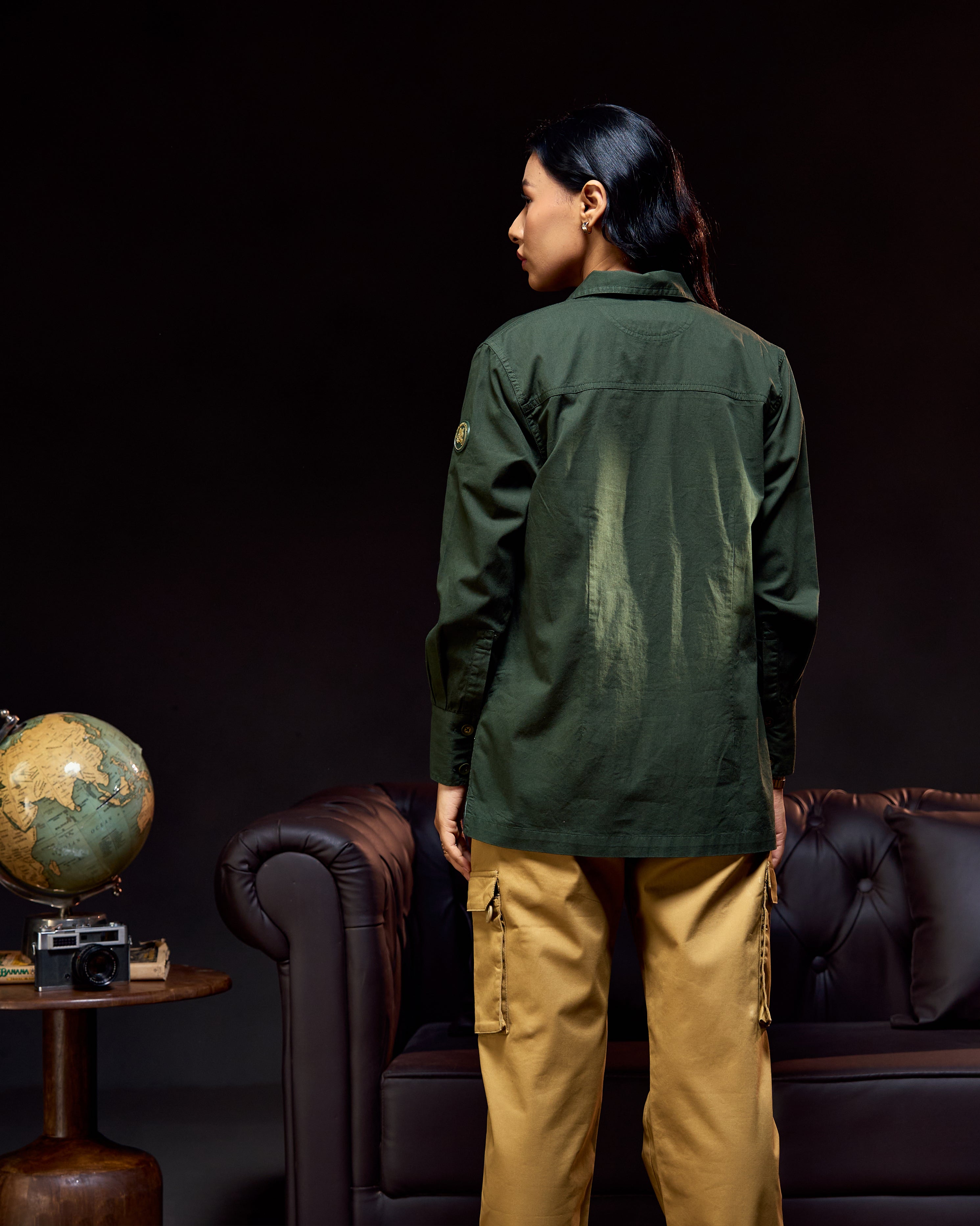 Panthera - Women's Shacket in Kombu Green