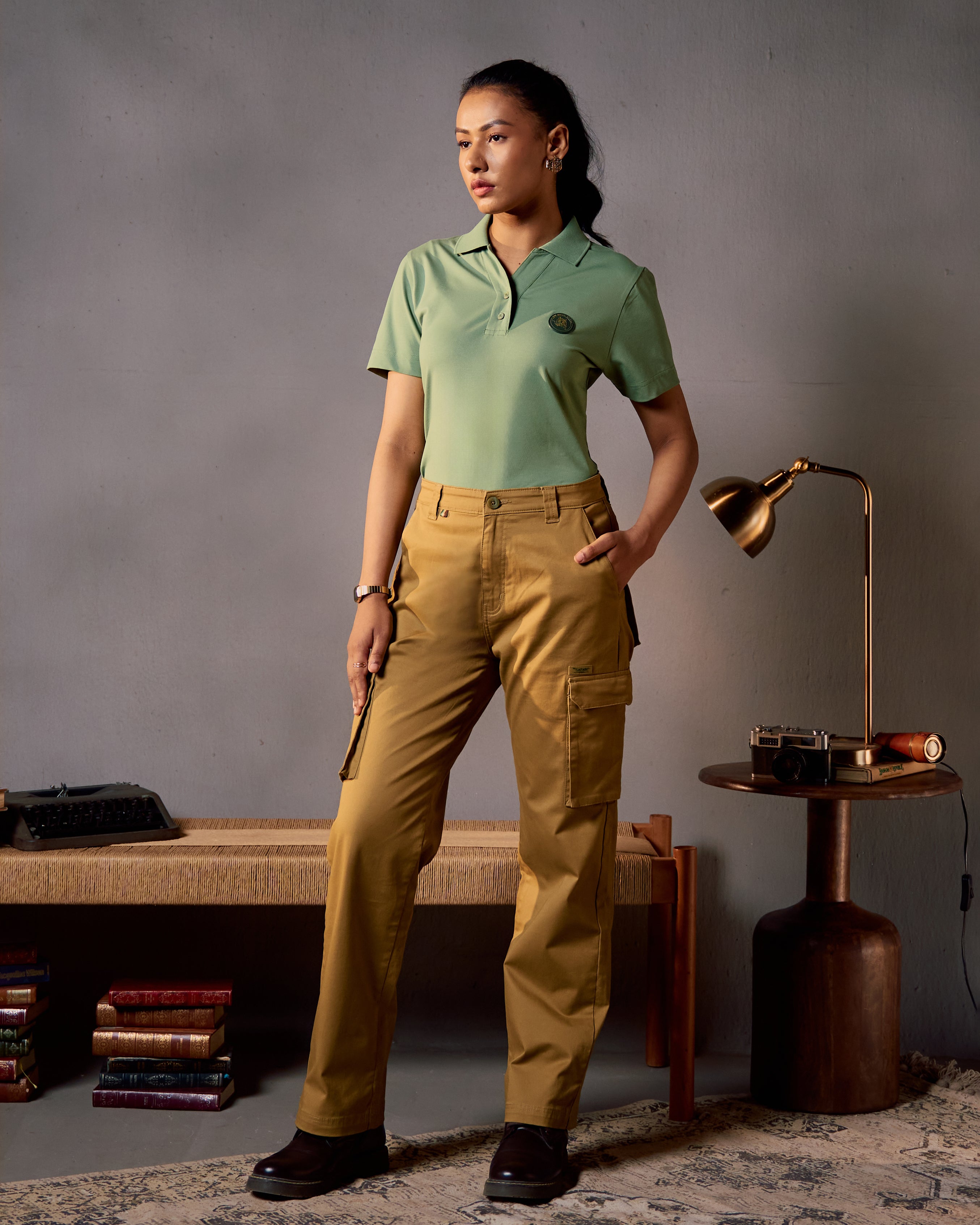 The Explorer Utility - Women's Cargo Pants in Jungle Khaki