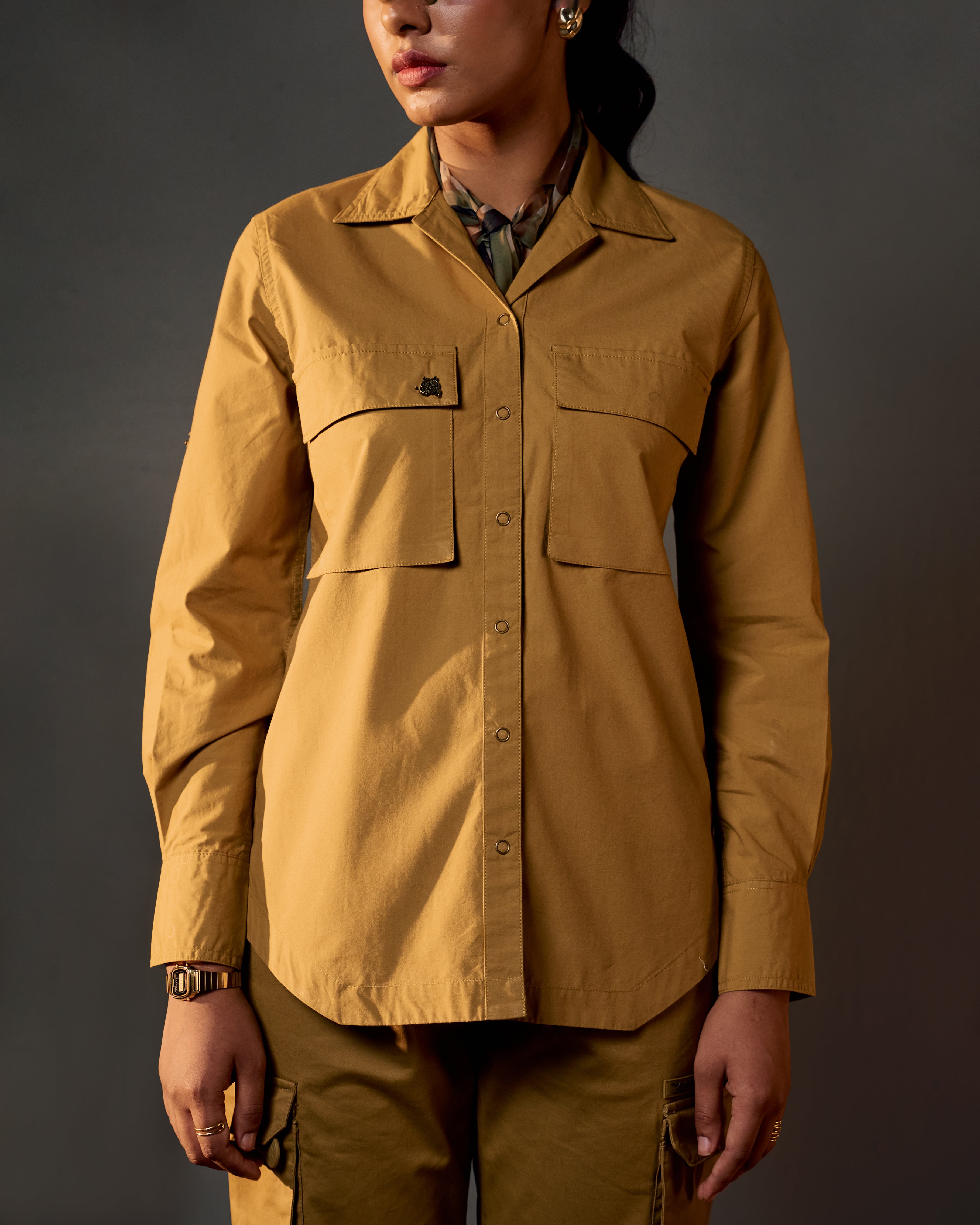 Panthera Air Vent - Women's Safari Shirt in Jungle Khaki