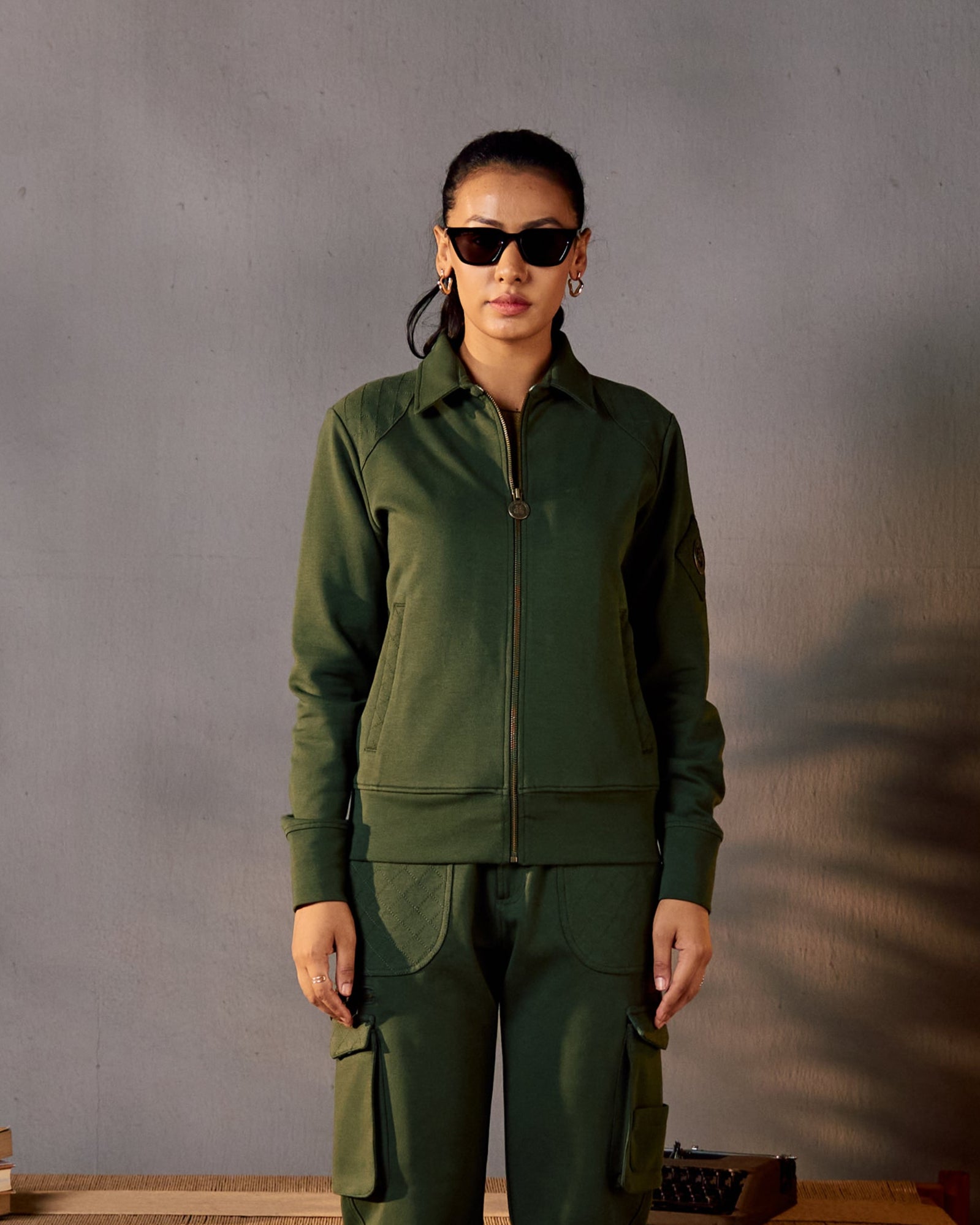 Nature Trail Quilted - Women's Coord Set in Kombu Green