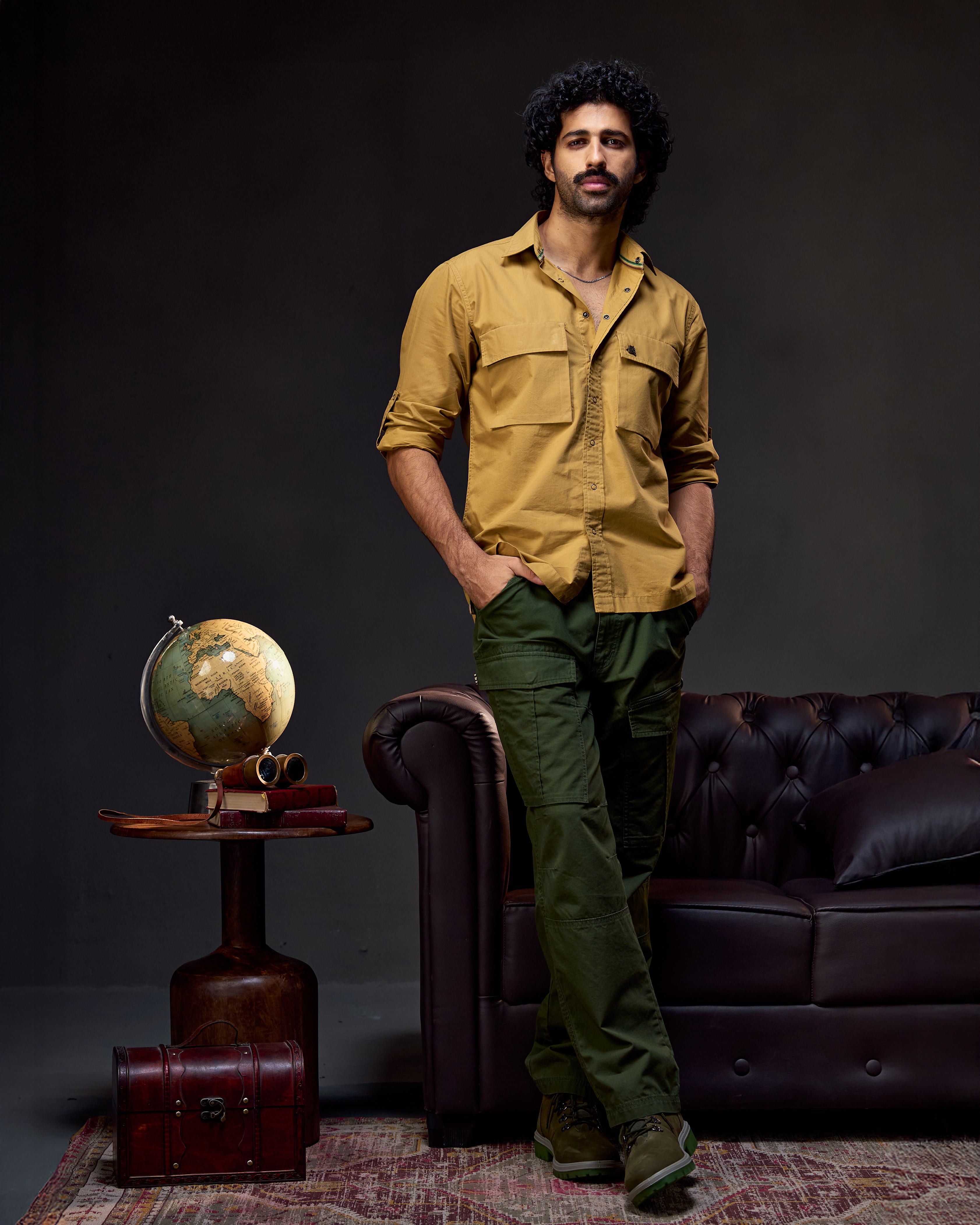 Panthera Air Vent - Men's Safari Shirt in Jungle Khaki