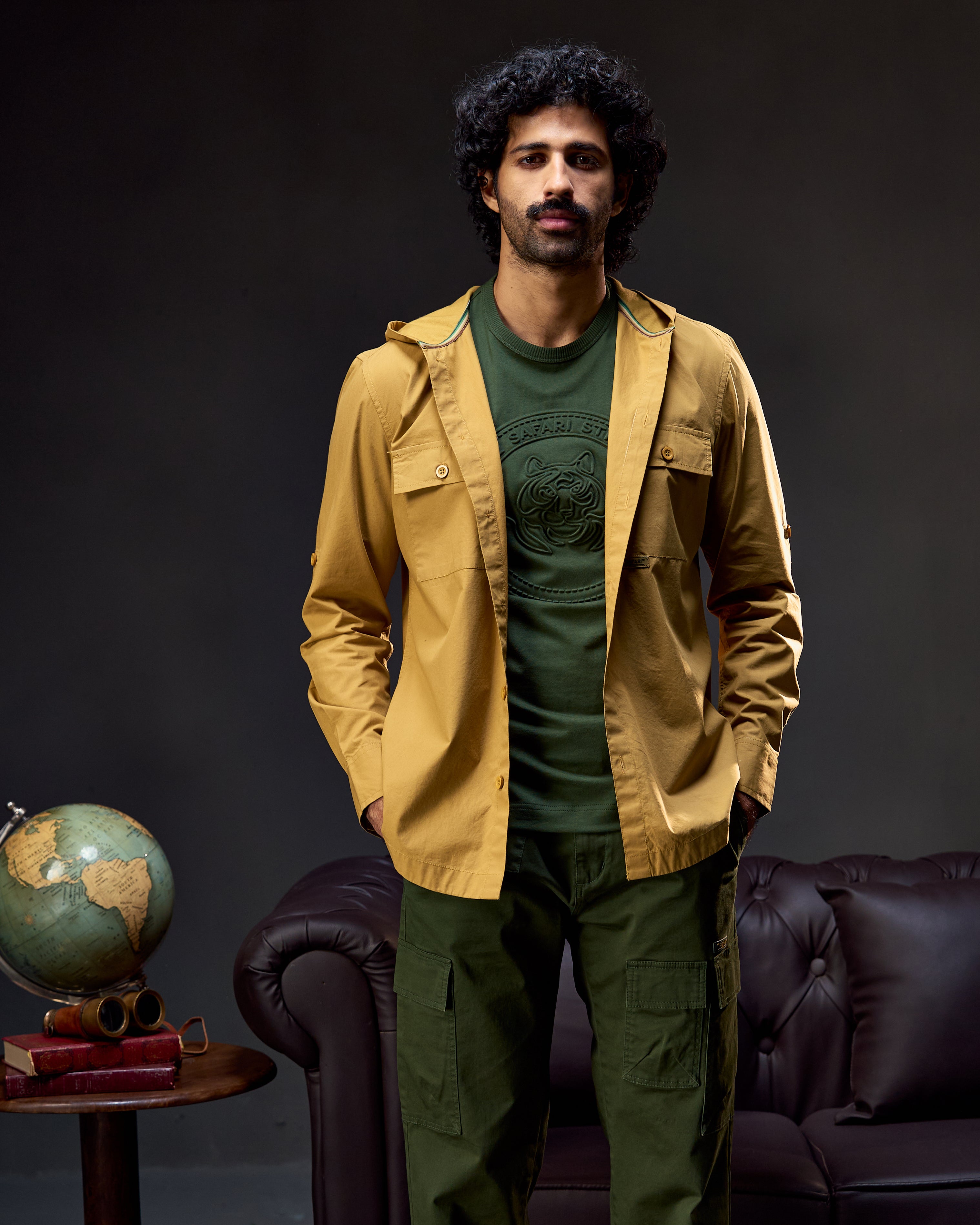 Panthera Shade - Men's Safari Overshirt in Jungle Khaki