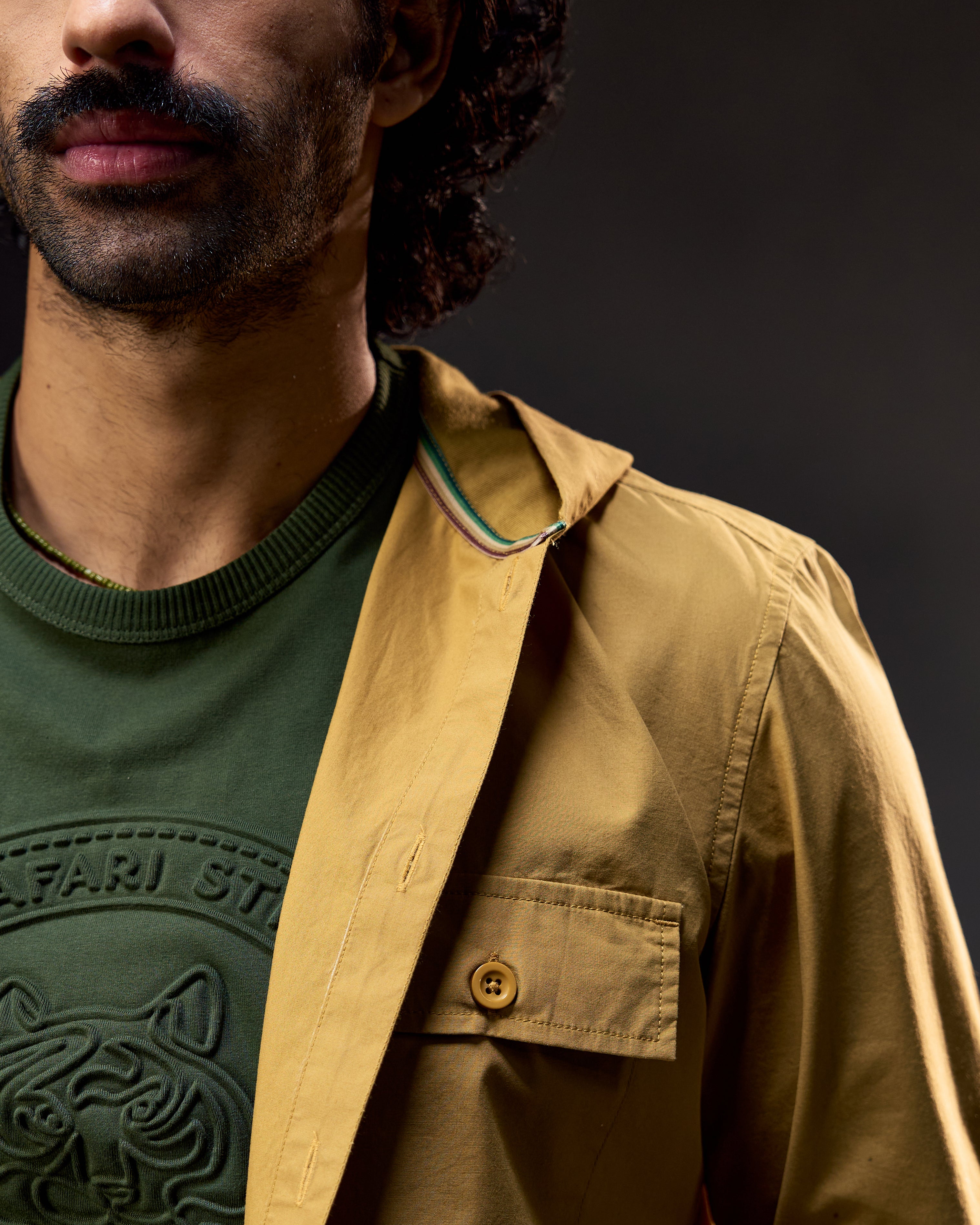 Panthera Shade - Men's Safari Overshirt in Jungle Khaki