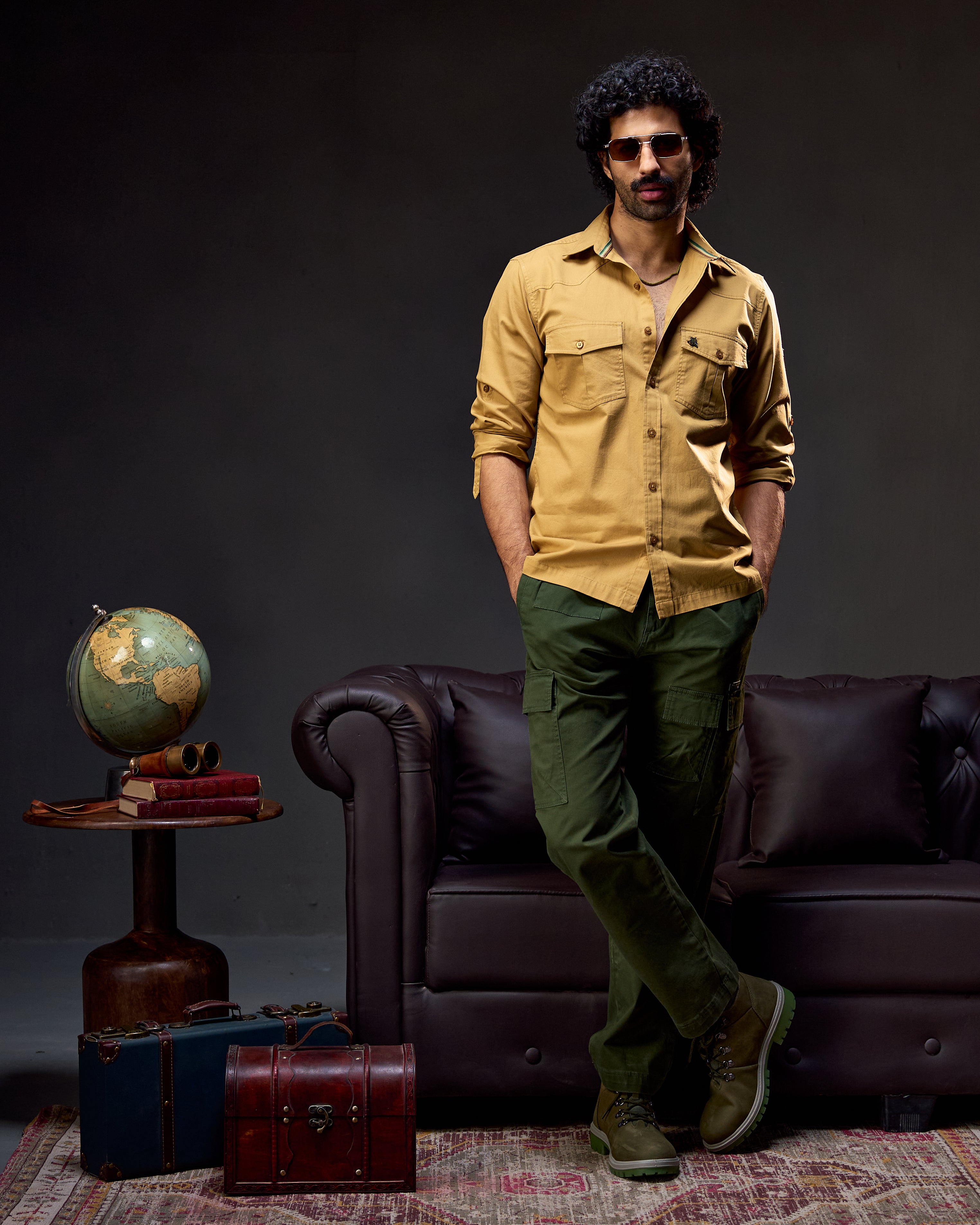 Panthera Core - Men's Safari Shirt in Jungle Khaki