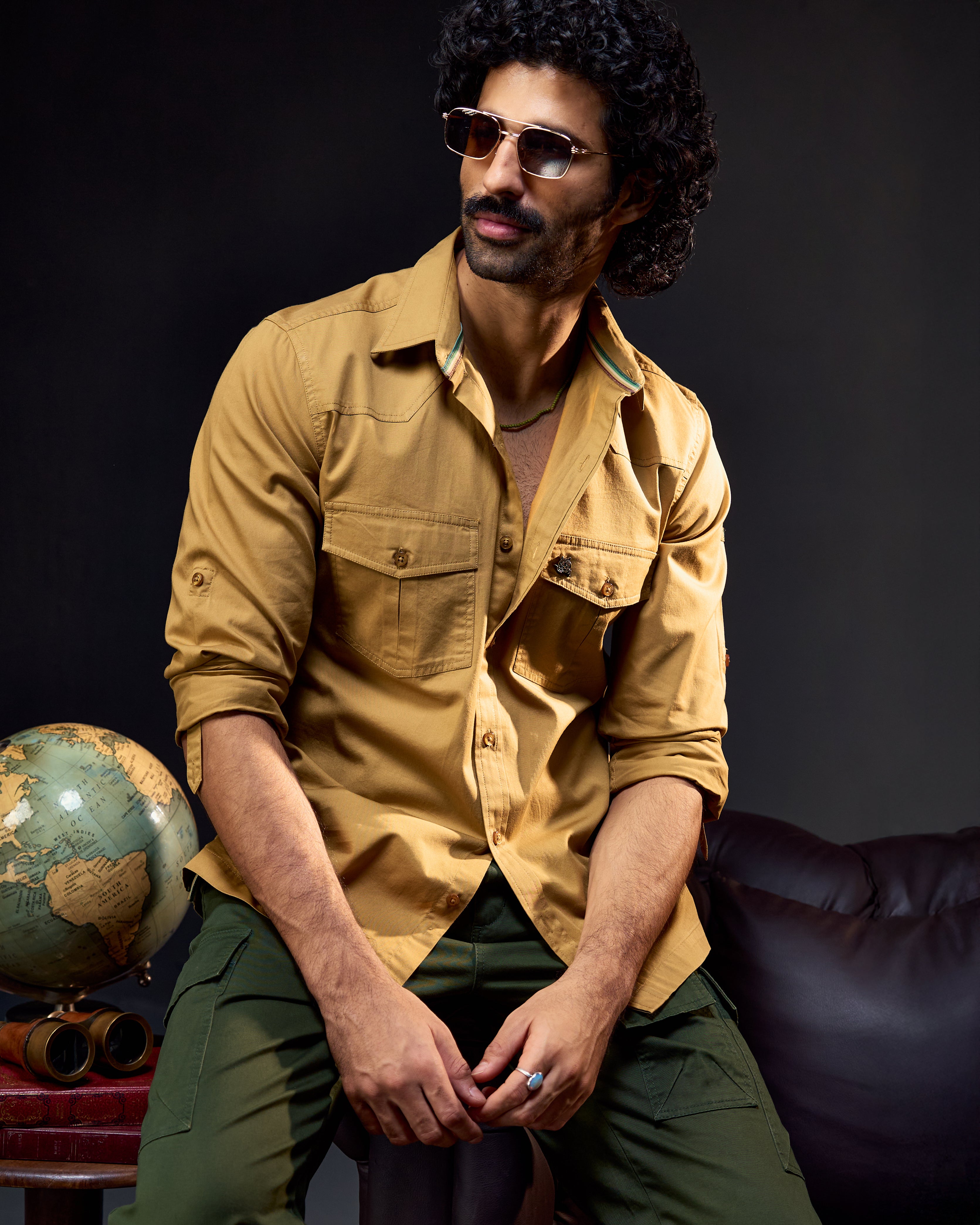Panthera Core - Men's Safari Shirt in Jungle Khaki