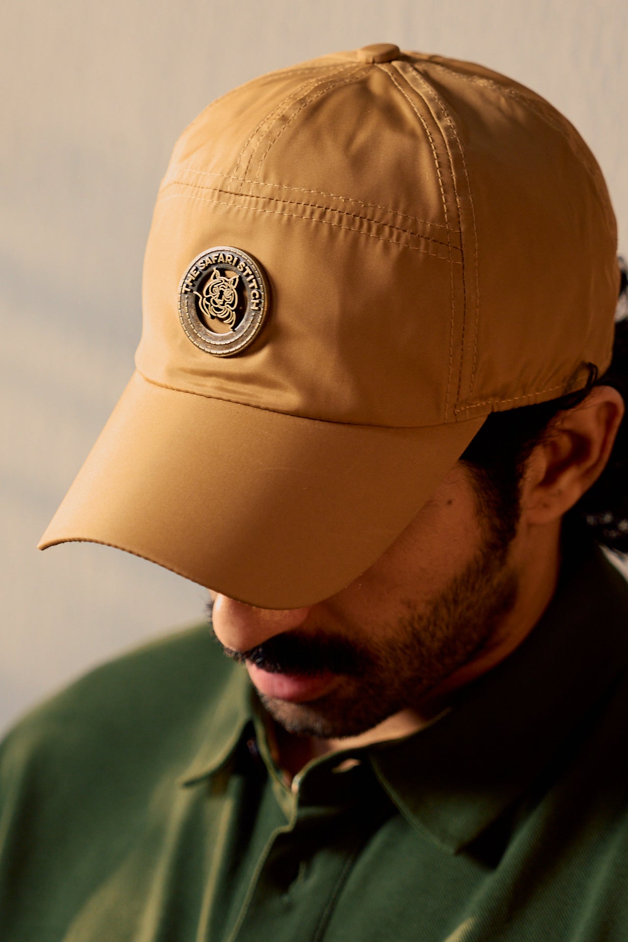Safari Crest Cap | Unisex in Jungle Khaki