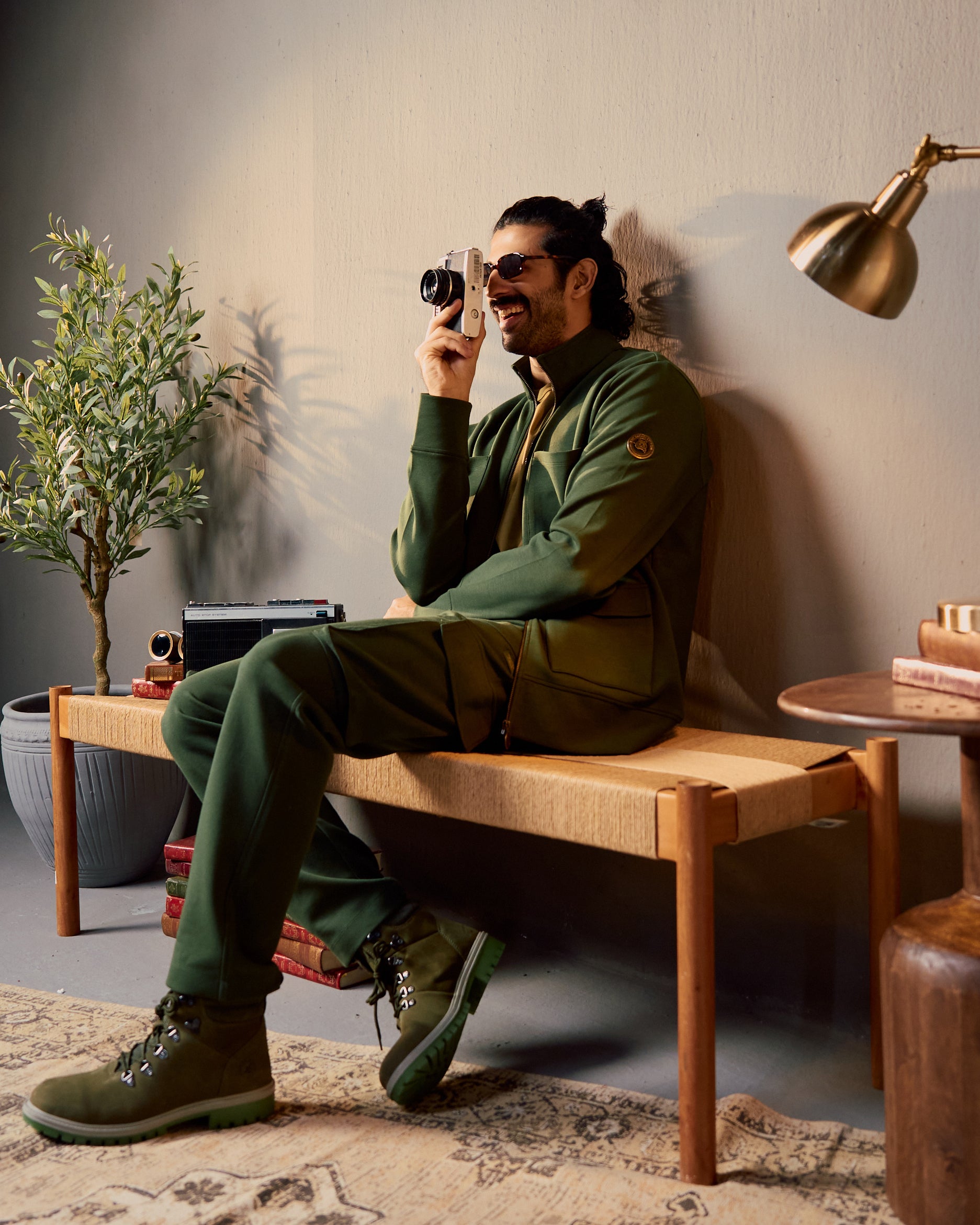 Forest Trail Utility - Men's Coord Set in Kombu Green