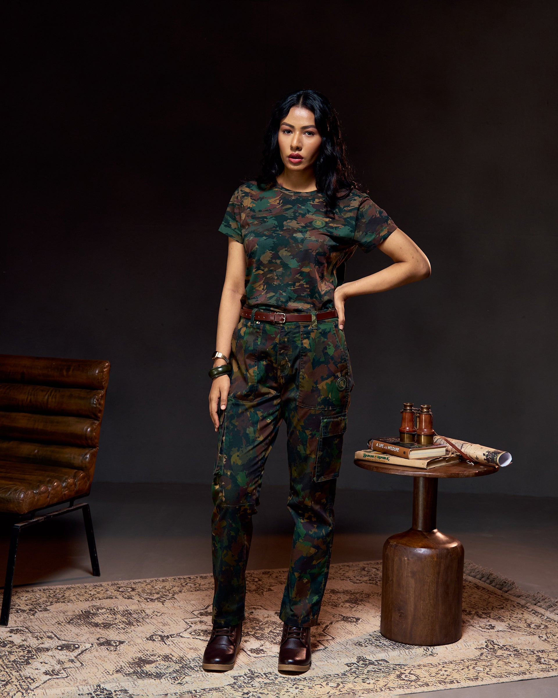 Hidden Tiger - Women's Safari Tee in Camo