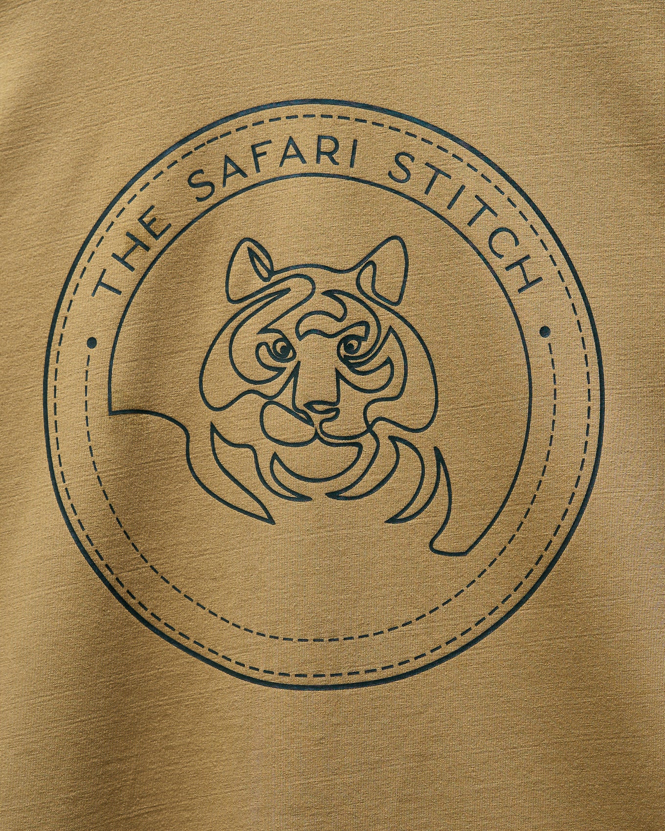 Gazing Tiger - Men's Safari Tee in Jungle Khaki