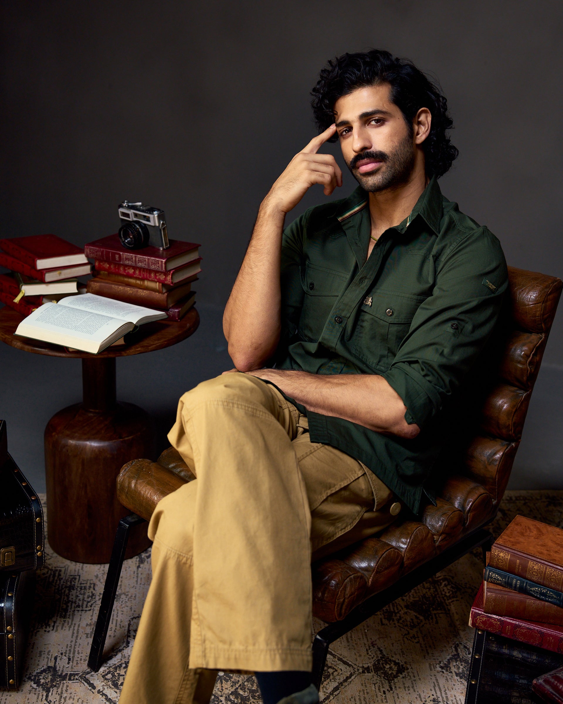 Panthera Core - Men's Safari Shirt in Kombu Green