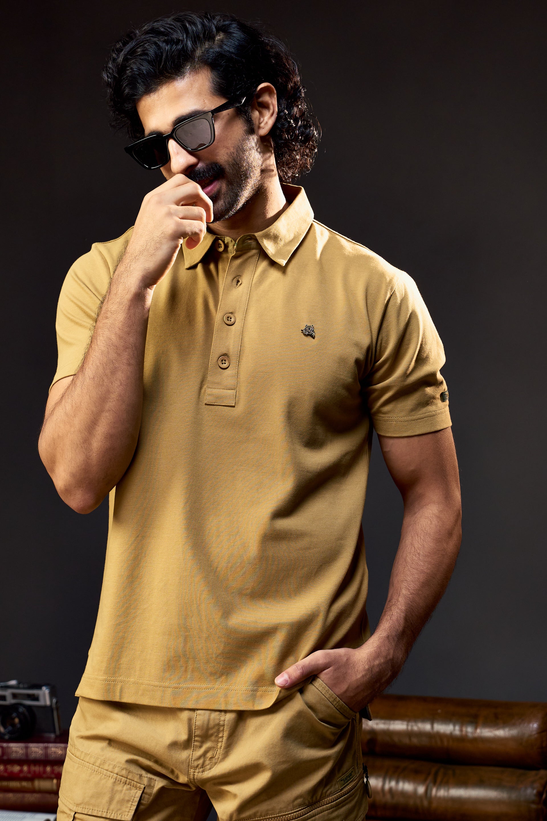 The Ranger - Men's Polo in Jungle Khaki