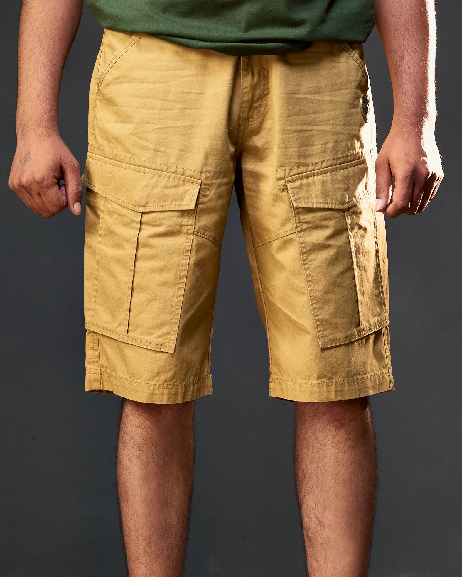 The Explorer Utility - Men's Cargo Shorts in Jungle Khaki