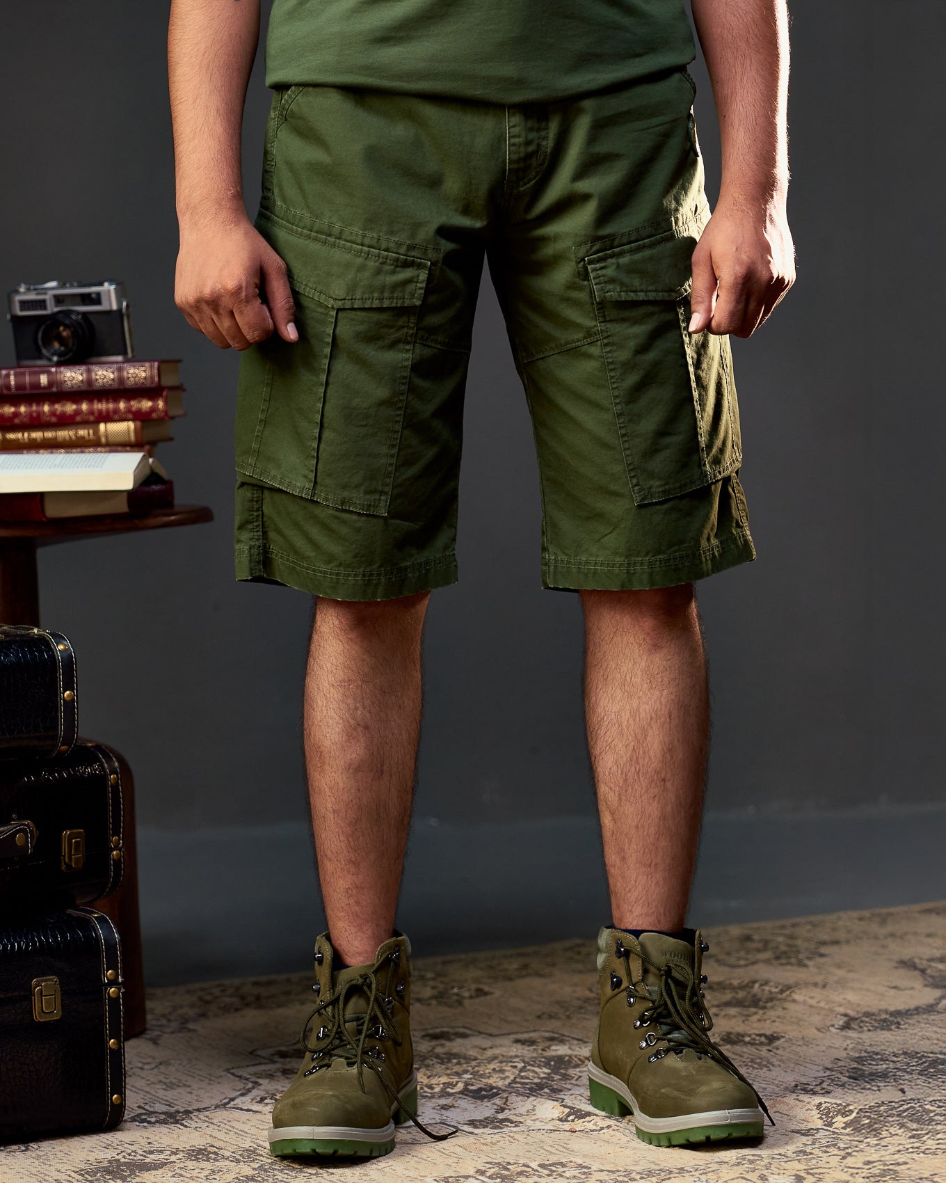 The Explorer Utility - Men's Cargo Shorts in Kombu Green