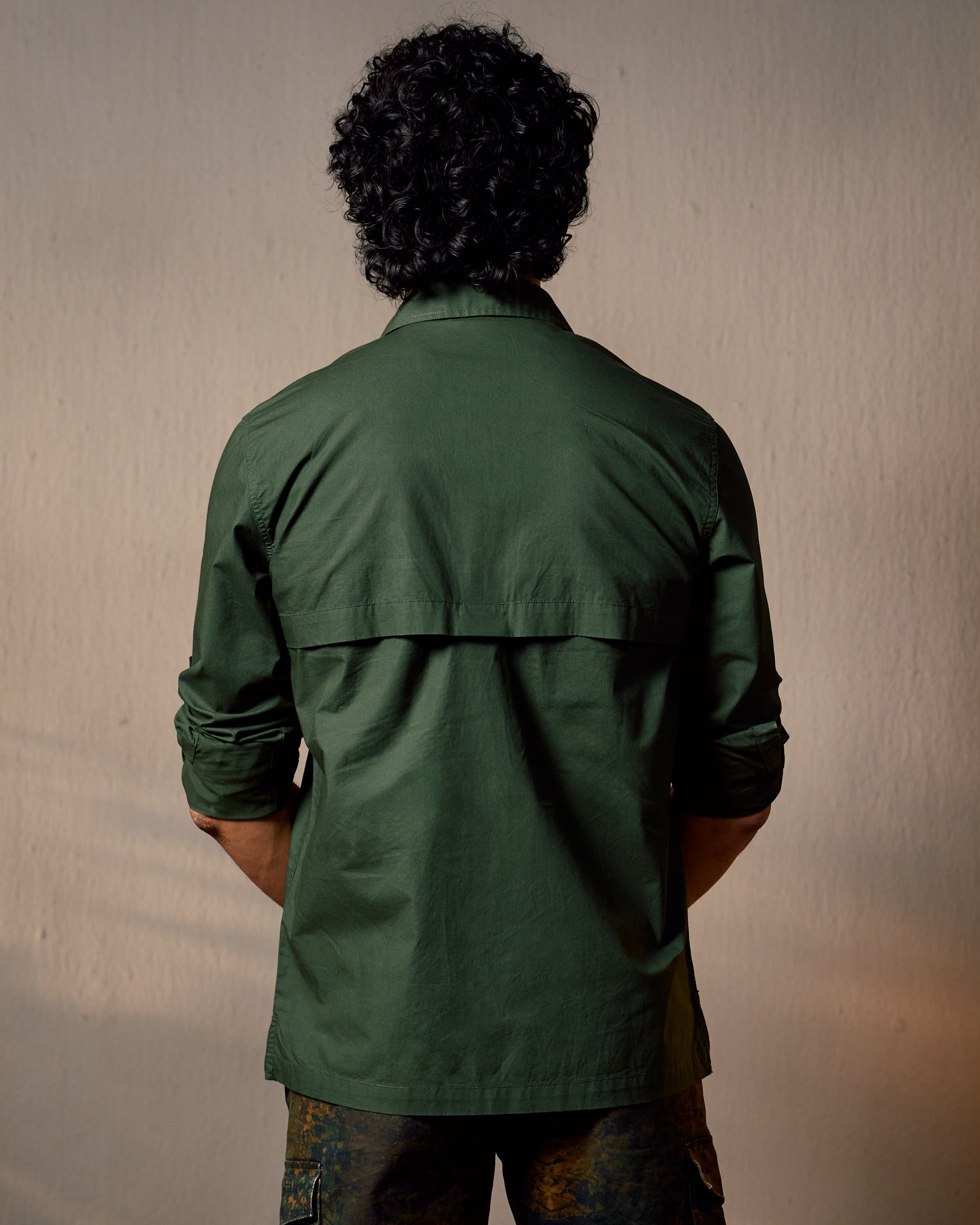 Panthera Air Vent - Men's Safari Shirt in Kombu Green
