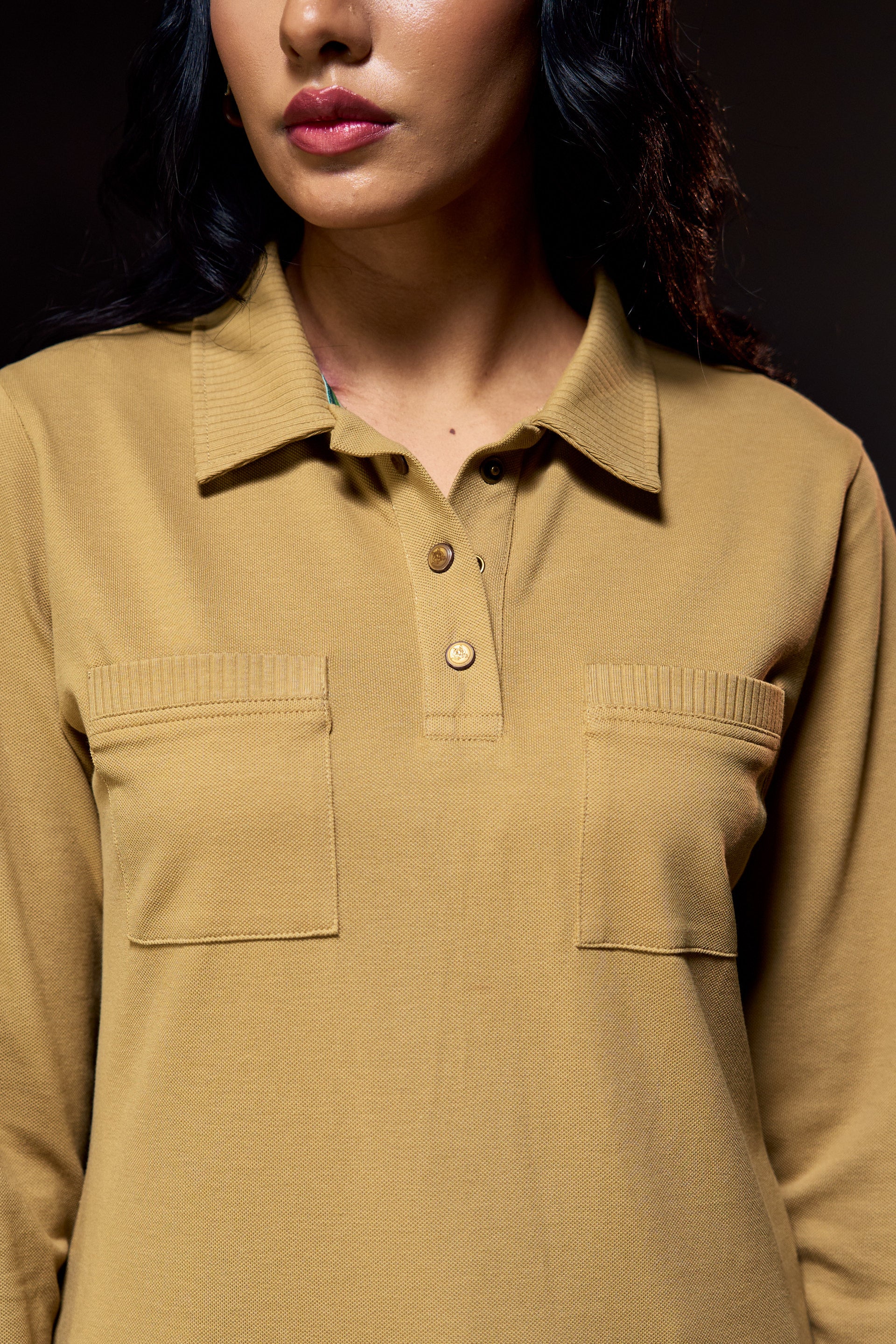 All Season Ranger - Full Sleeves Women's Polo in Jungle Khaki