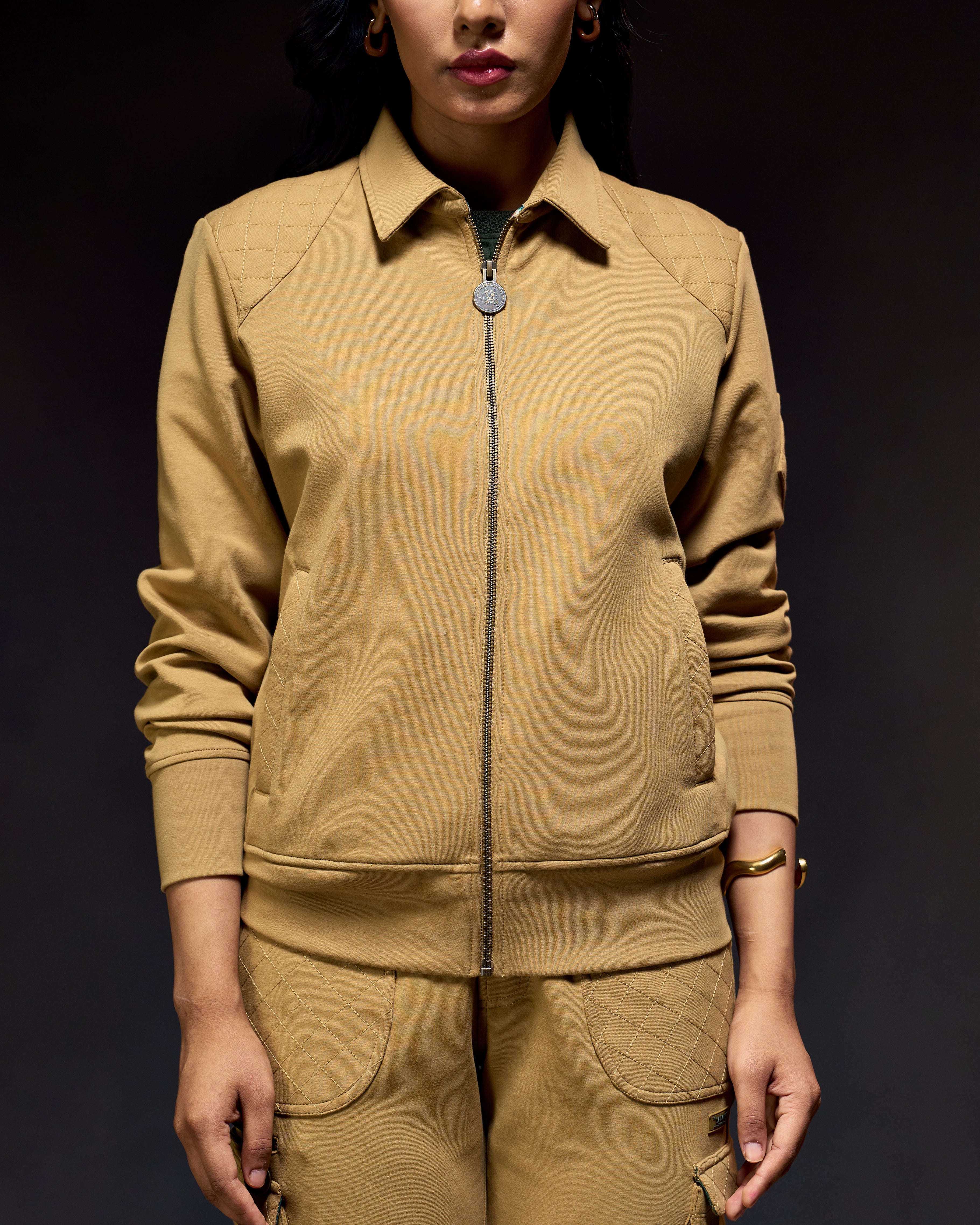 Nature Trail Quilted - Women's Coord Set in Jungle Khaki