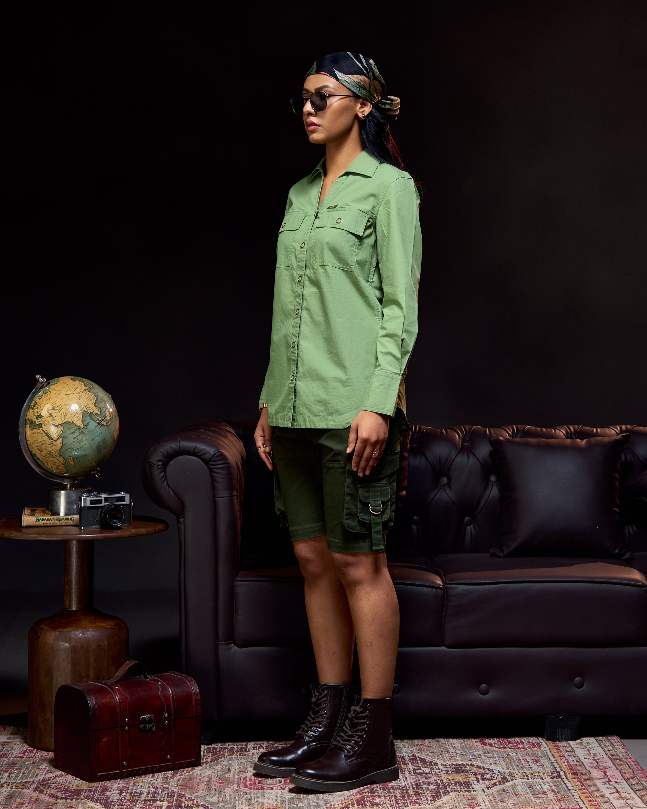 Panthera Ease - Women's Safari Overshirt in Sal Green