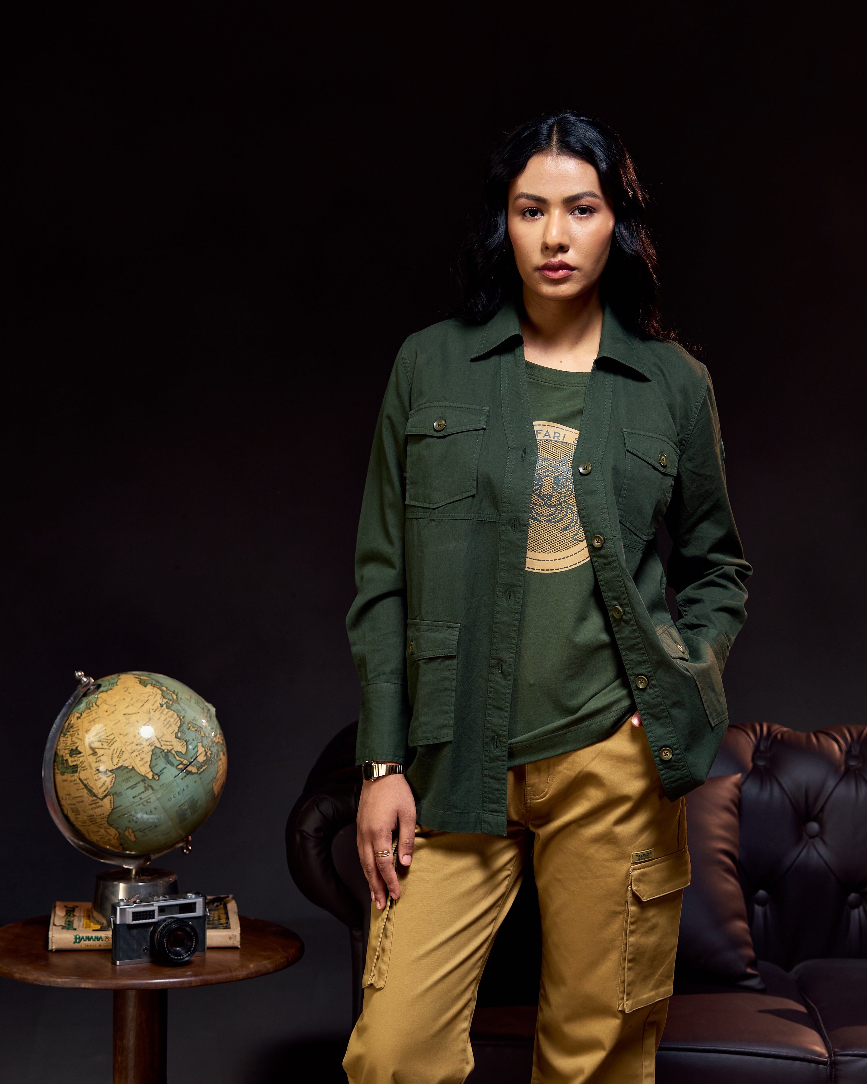 Panthera - Women's Shacket in Kombu Green