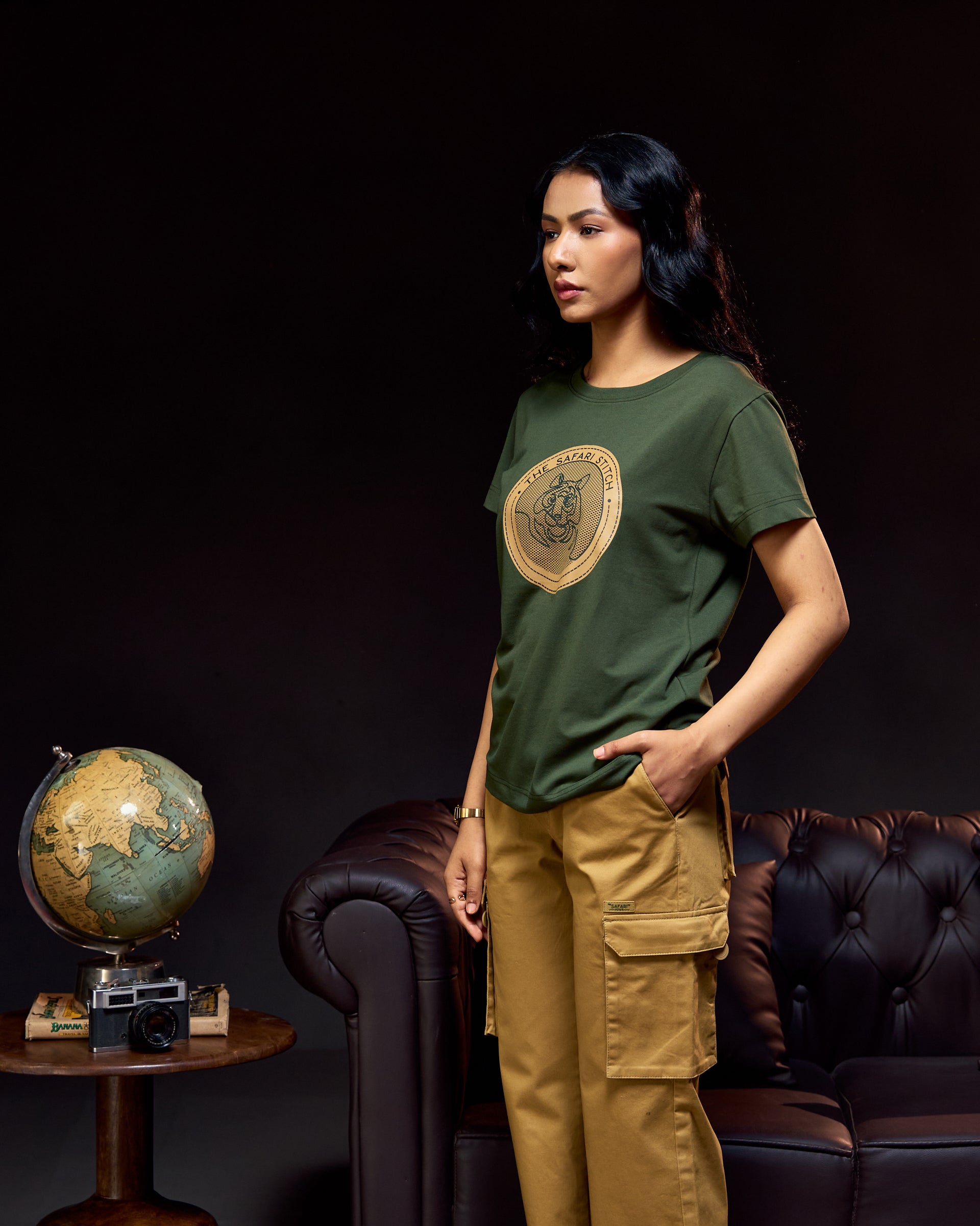 Tiger Hive - Women's Safari Tee in Kombu Green