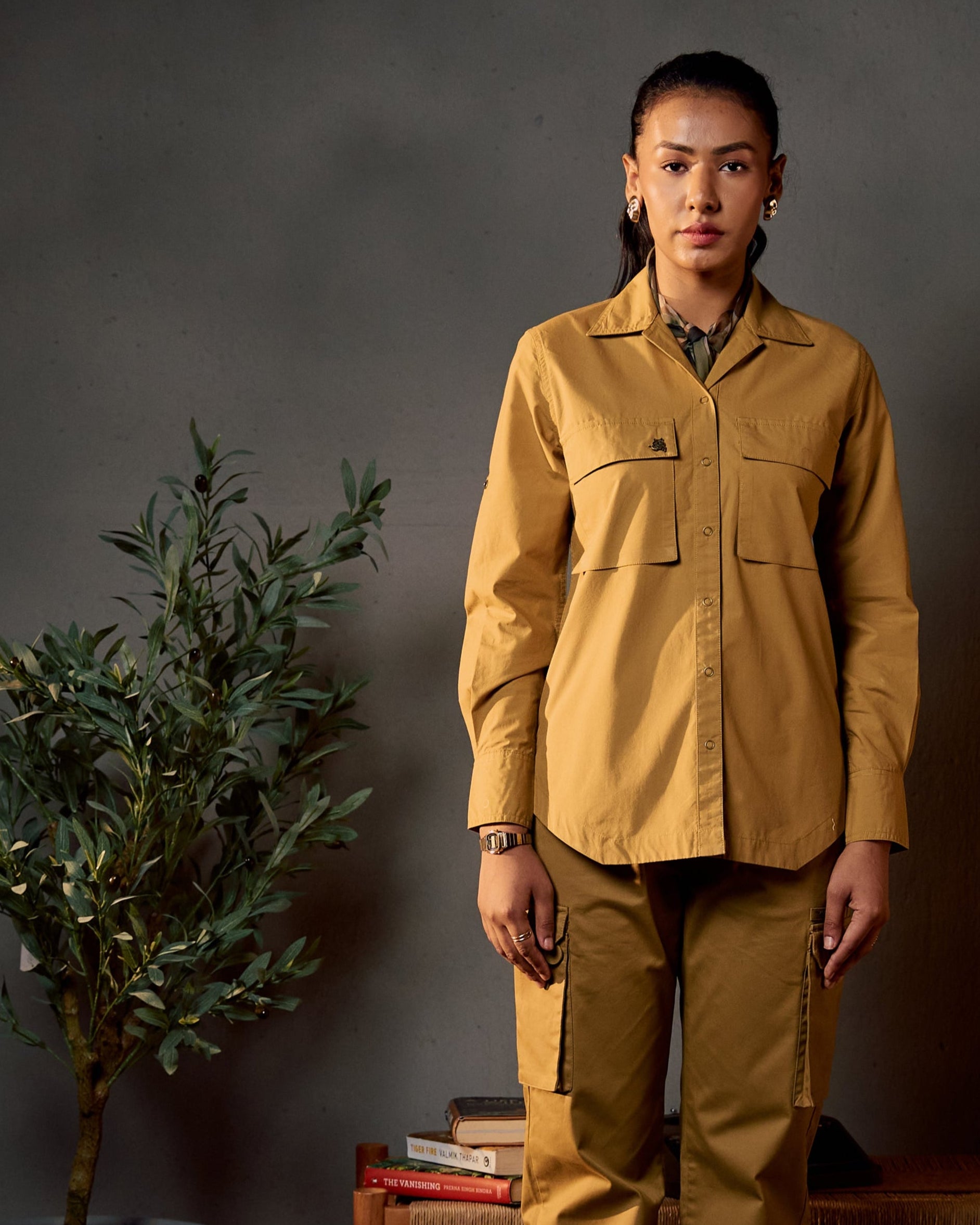 Panthera Air Vent - Women's Safari Shirt in Jungle Khaki