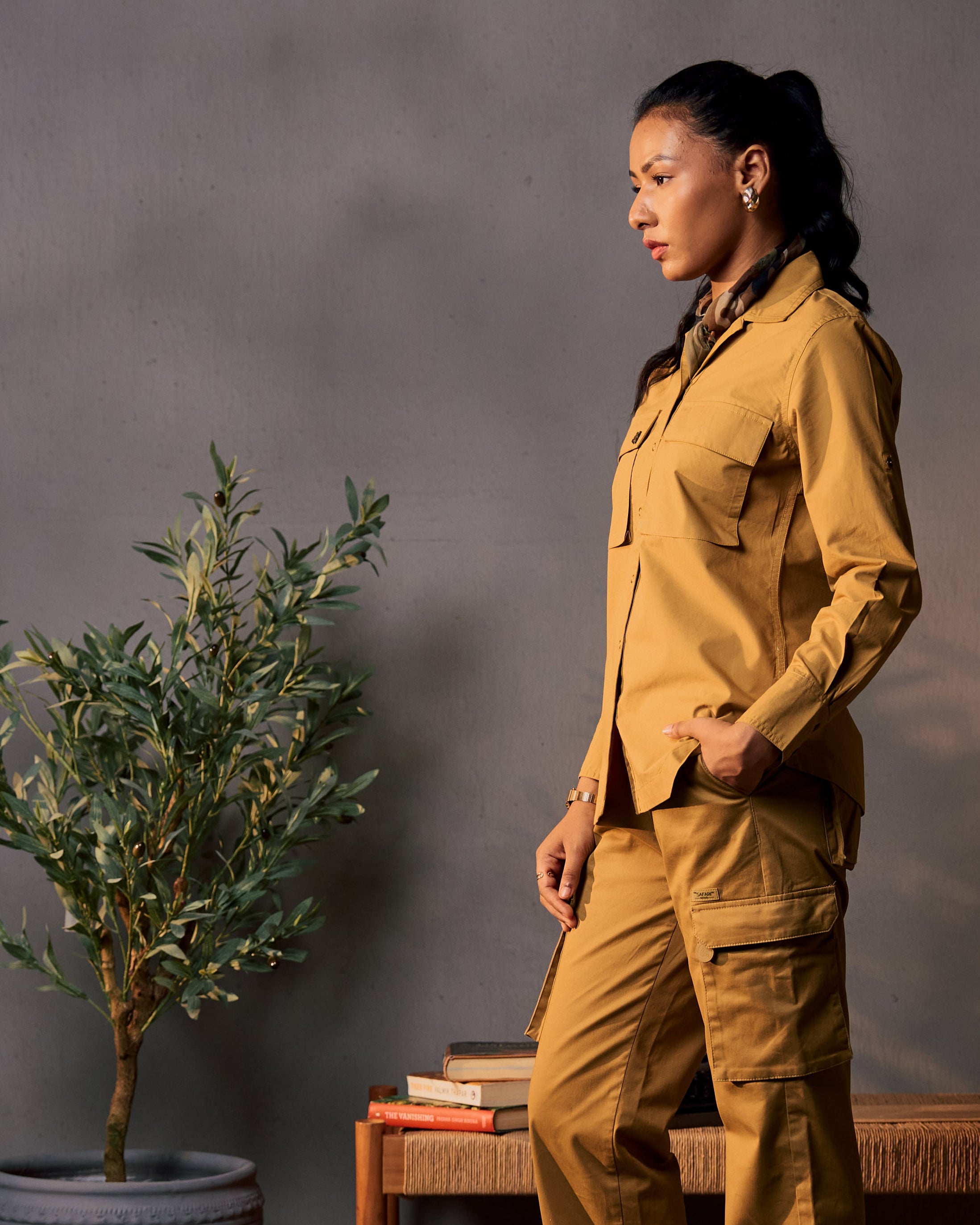 Panthera Air Vent - Women's Safari Shirt in Jungle Khaki