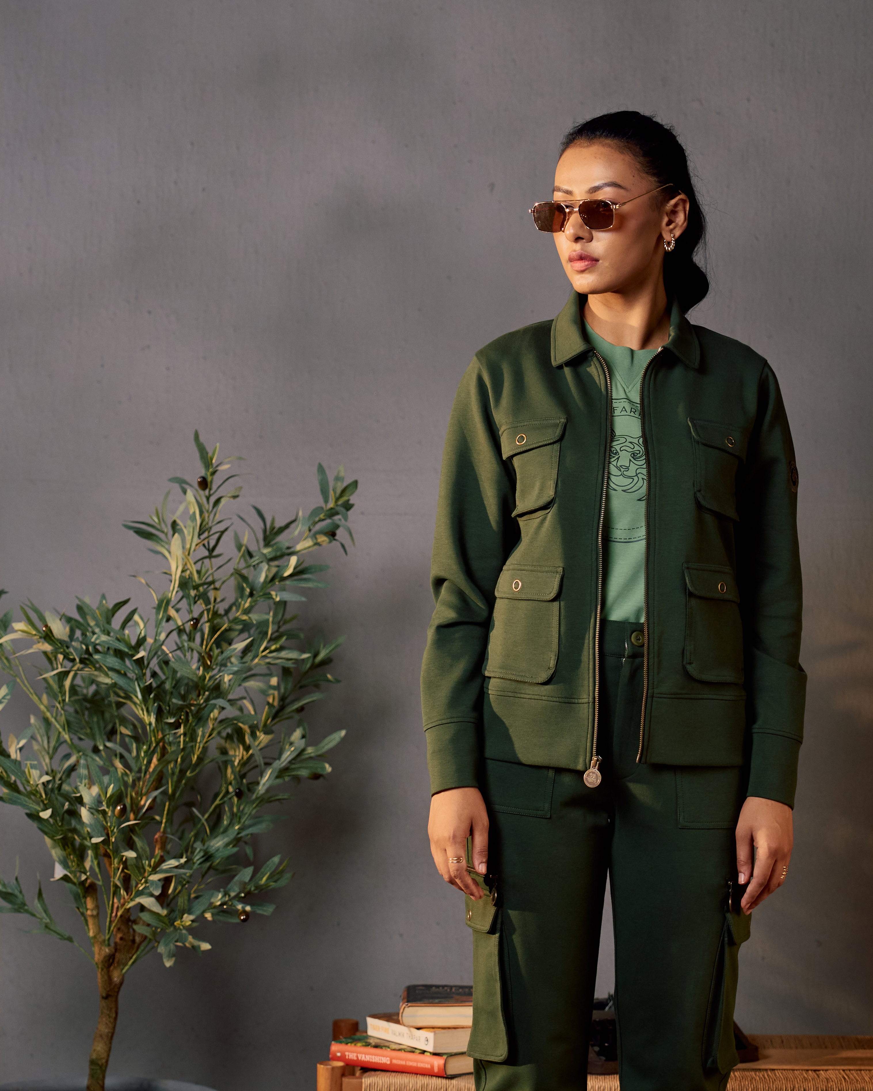 Nature Trail Utility - Women's Coord Set in Kombu Green