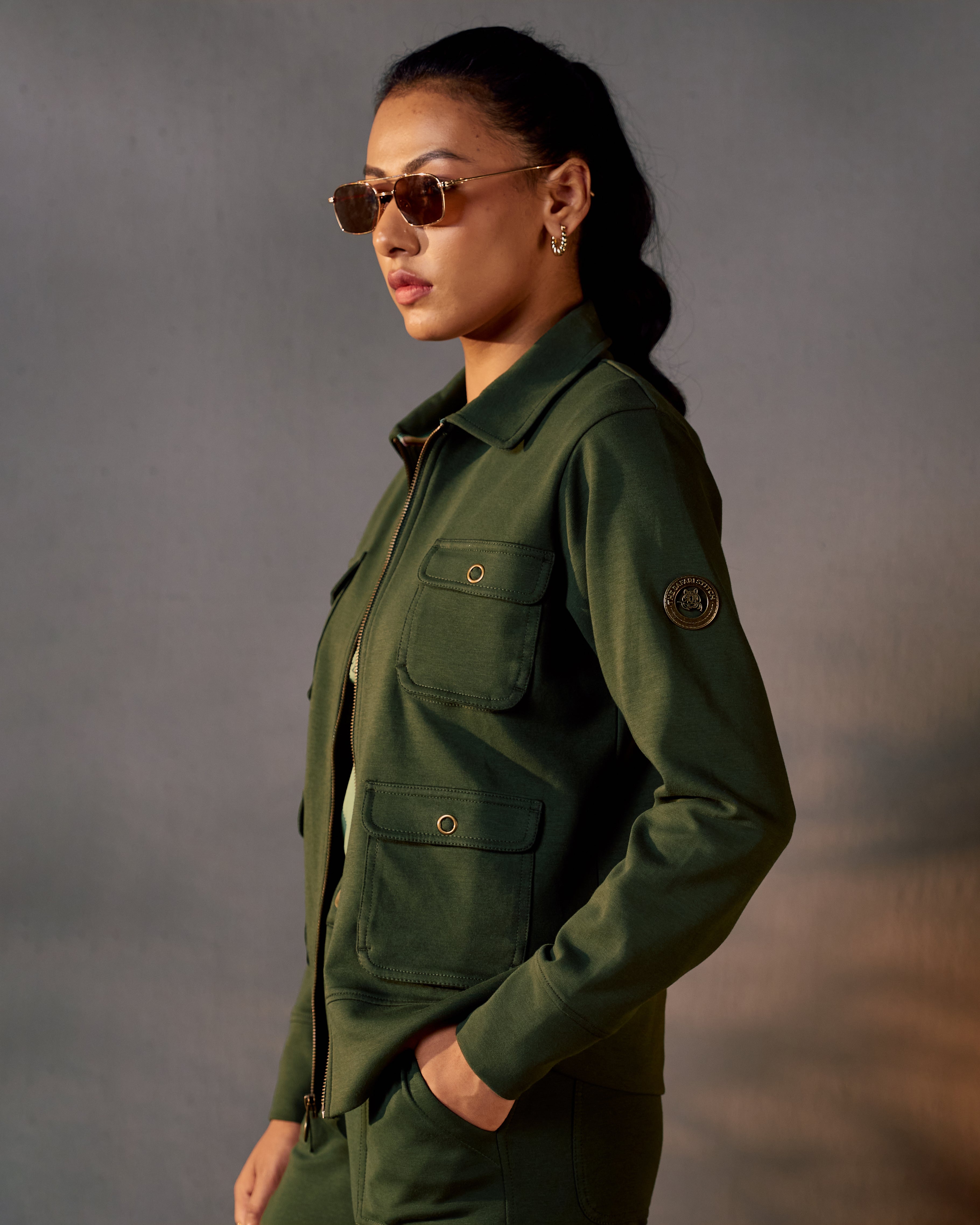 Nature Trail Utility - Women's Coord Set in Kombu Green