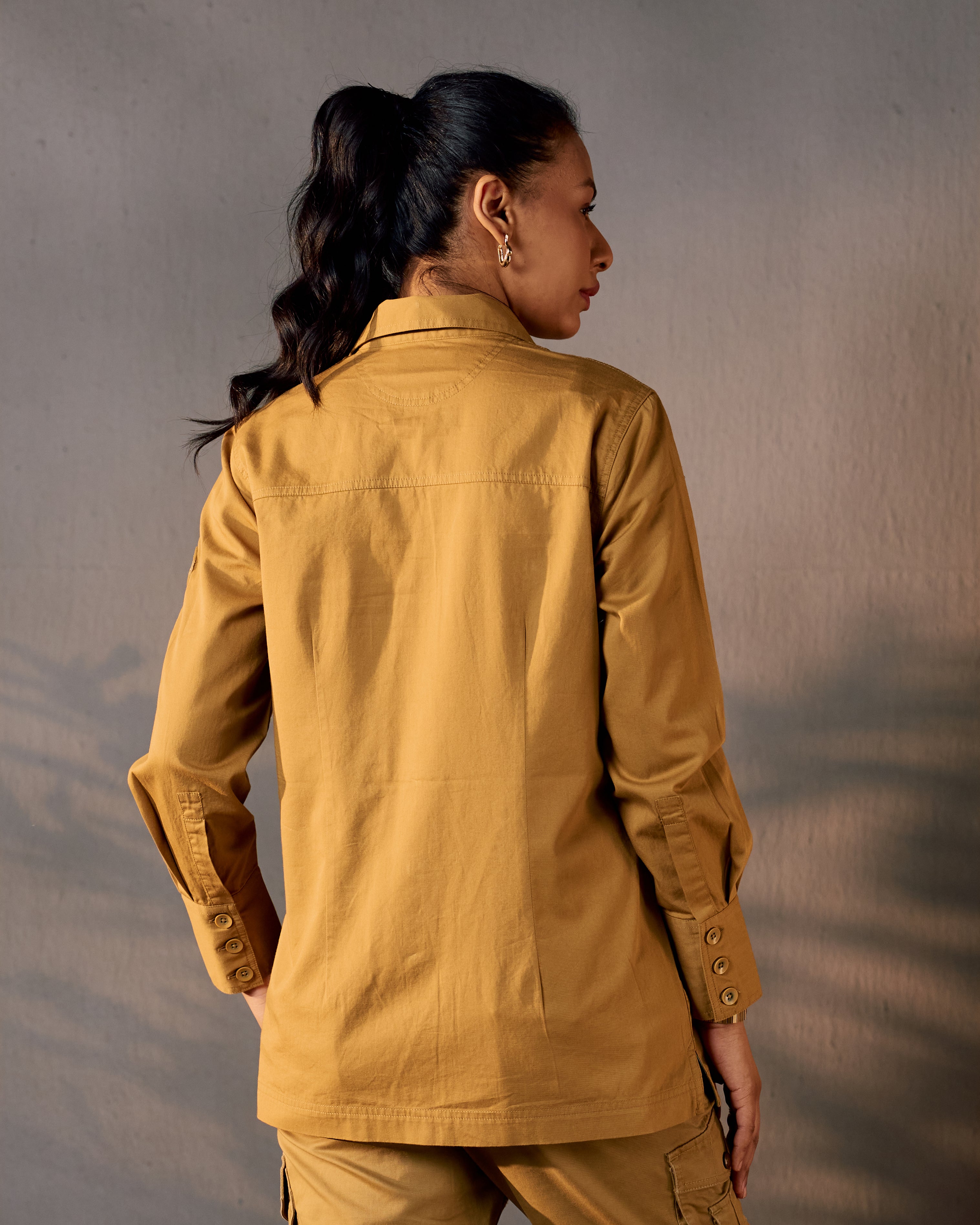 Panthera - Women's Shacket in Jungle Khaki