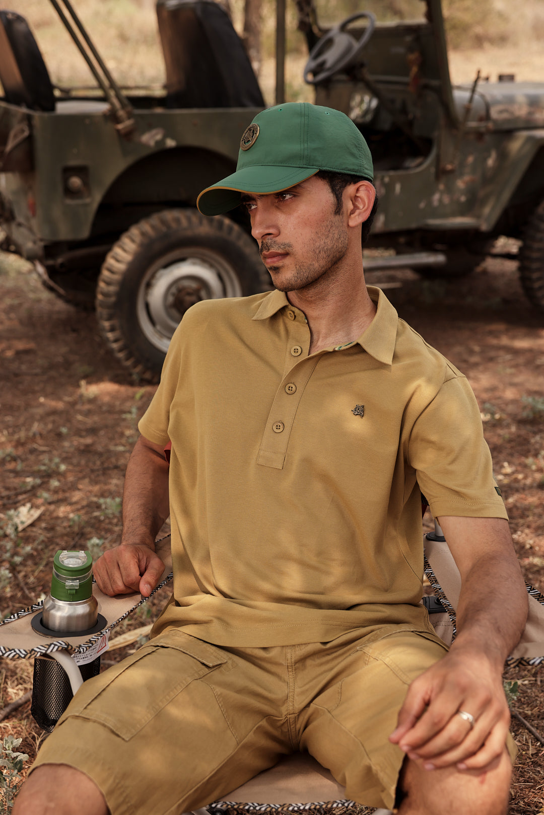 The Ranger - Men's Polo in Jungle Khaki