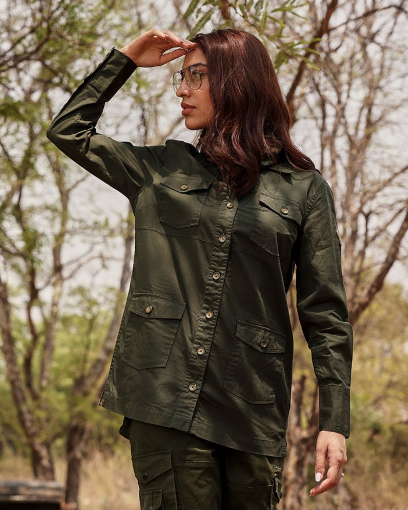 Panthera - Women's Shacket in Kombu Green