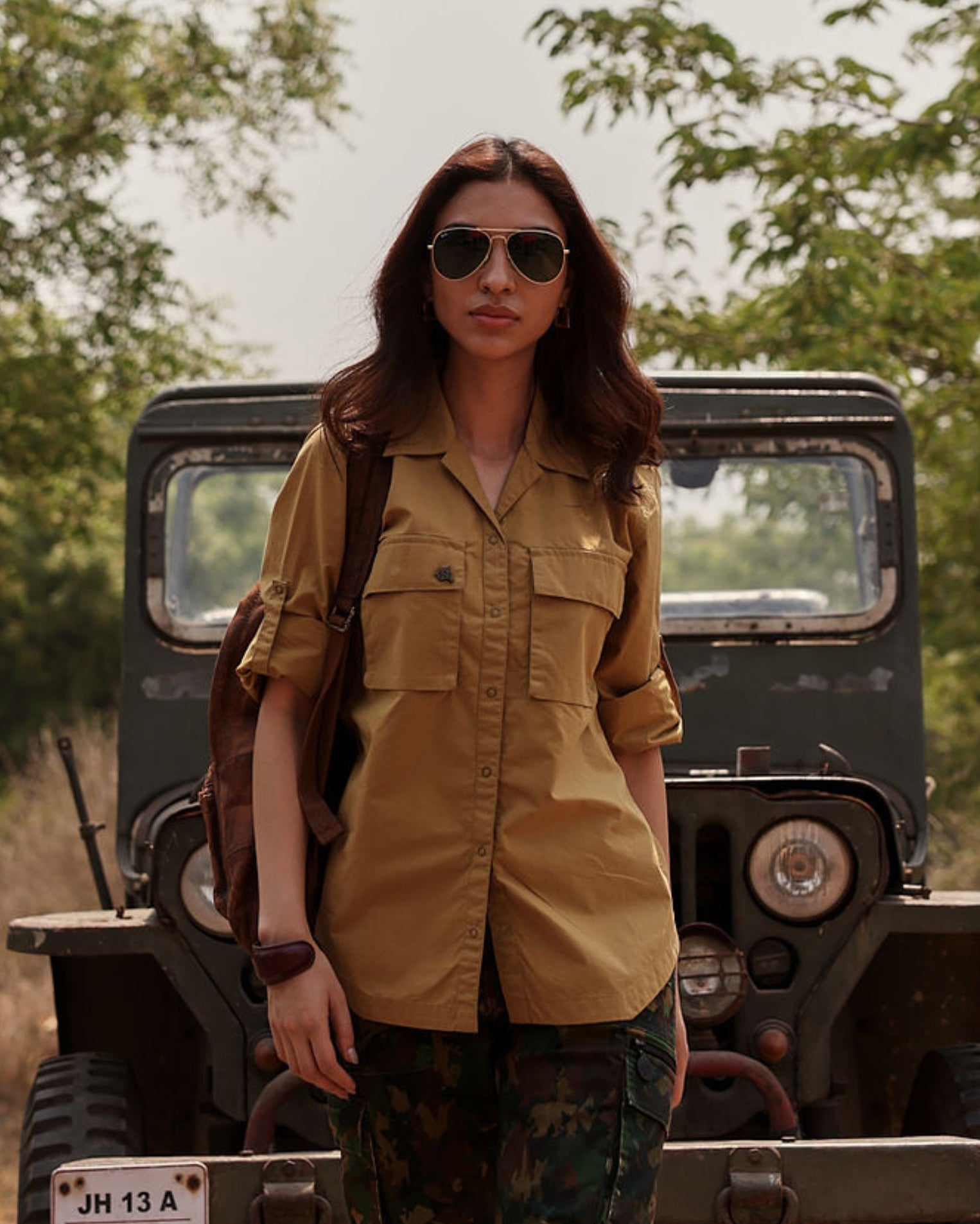 Panthera Air Vent - Women's Safari Shirt in Jungle Khaki