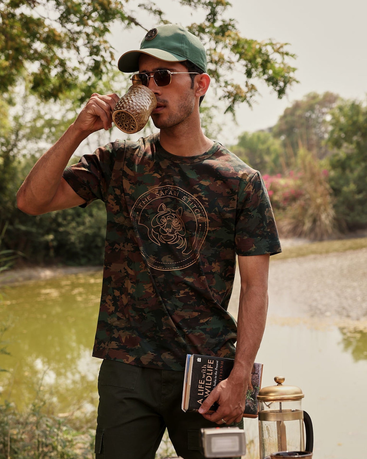 Hidden Tiger - Men's Safari Tee in Camo